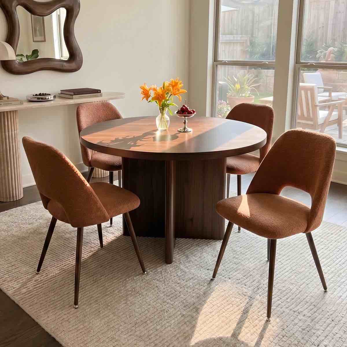 edwin modern upholstered dining chair (set of 4)