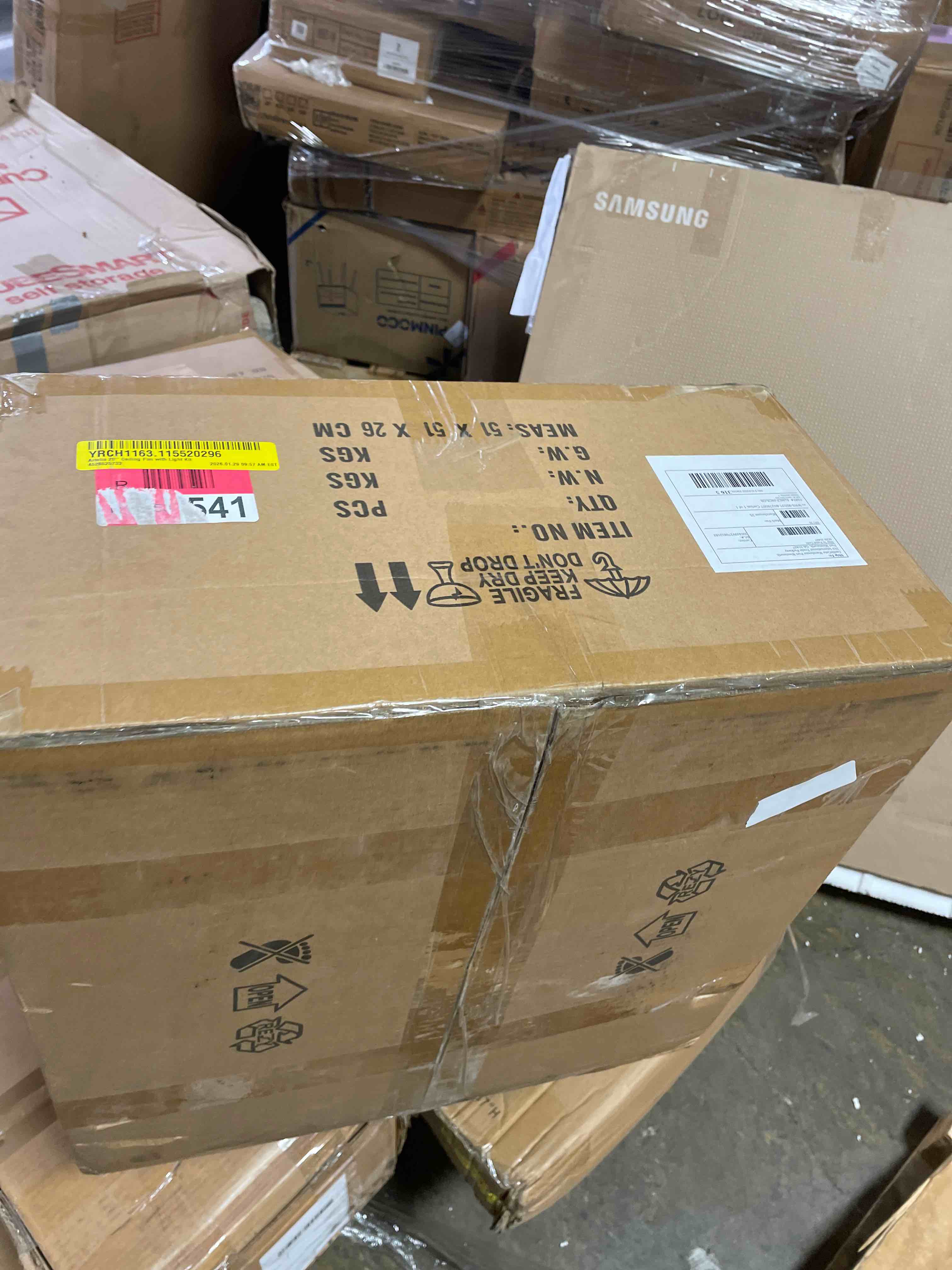 Condition photo showing Good Condition for ceiling fans with lights and remote, 20'' low profile ceiling fan, 1-6 wind speeds, 3000-6500k dimmable flush mount led fan light, modern fandelier ceiling fans for bedroom