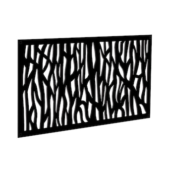 Condition photo showing New/Like New for freedom 4-ft x 2-ft sprig black polypropylene decorative screen panel