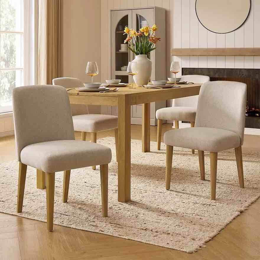 Condition photo showing New/Like New for logan upholstered chair set of 2