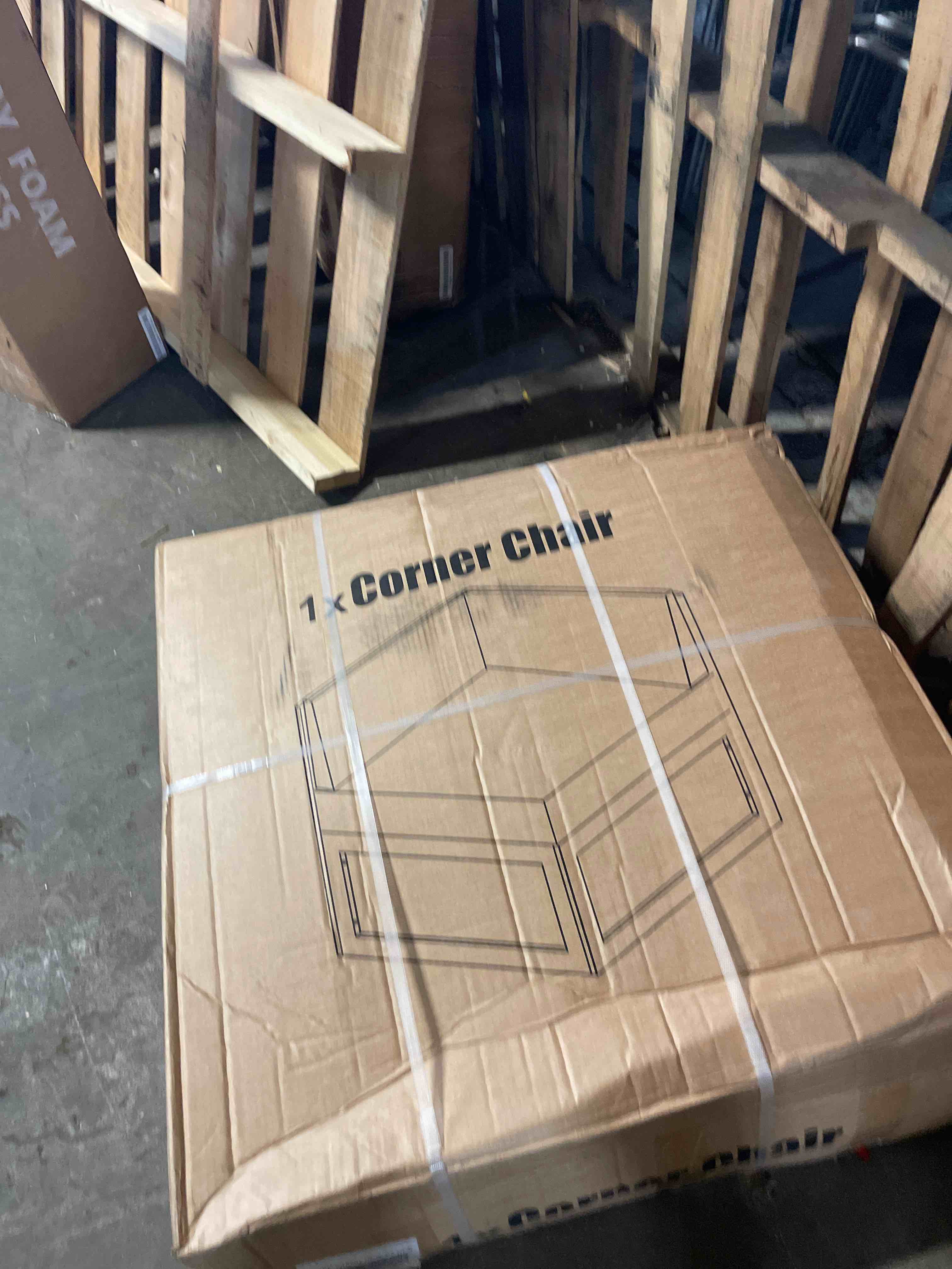 Condition photo showing New/Like New for (corner chair only)  modern aluminum patio furniture corner chair 