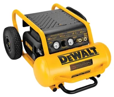 Condition photo showing New/Like New for dewalt 4.5-gallon portable electric 225 psi horizontal air compressor