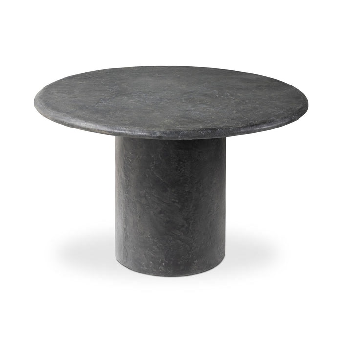 Condition photo showing New/Like New for bonnie 48in dining table in textured black concrete by four hands - scratch and dent item 