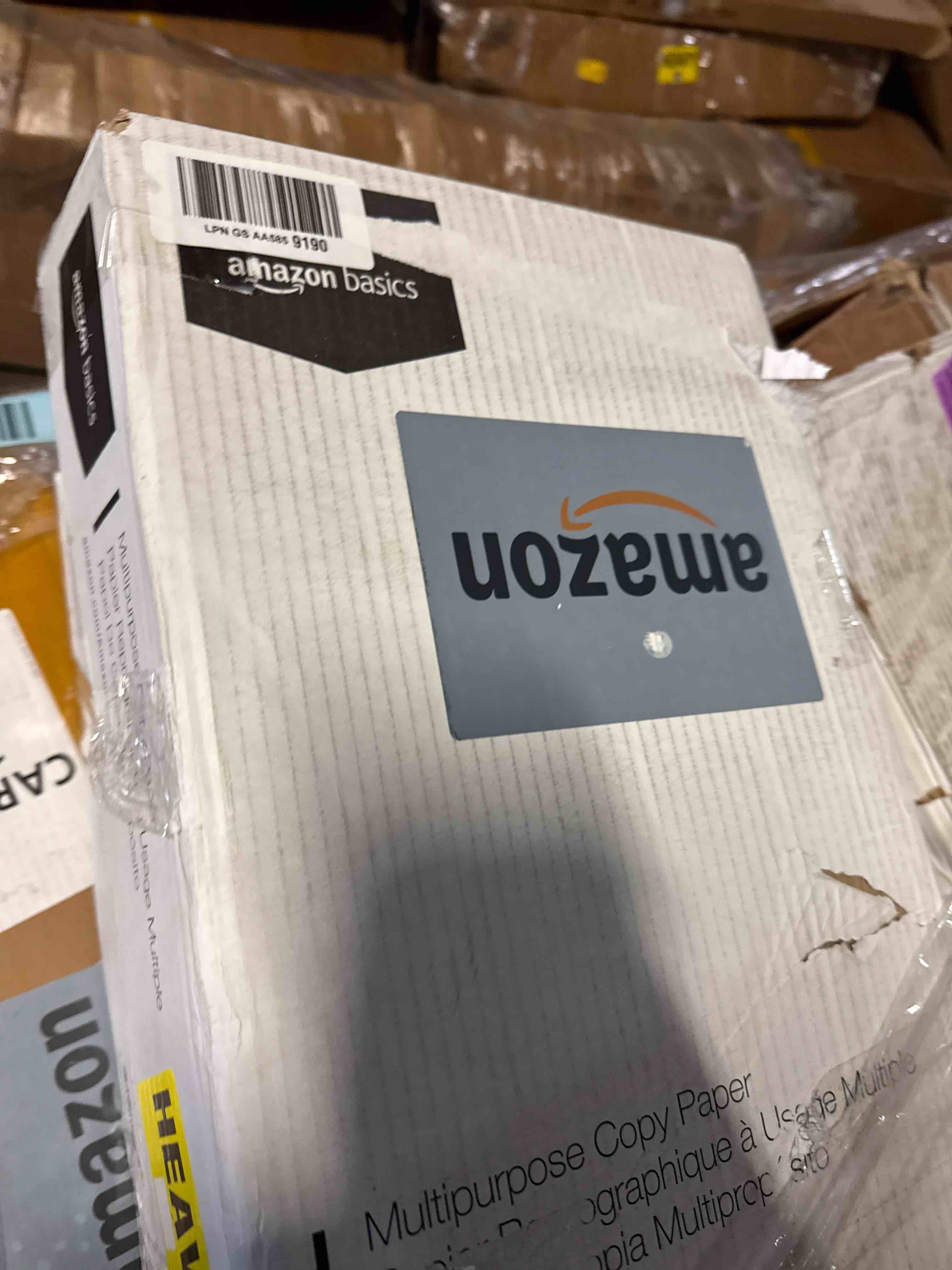 Condition photo showing New/Like New for amazon basics multipurpose copy printer paper, 20 lb, 8.5 x 11 inches, 10 reams (5,000 sheets), 92 bright white