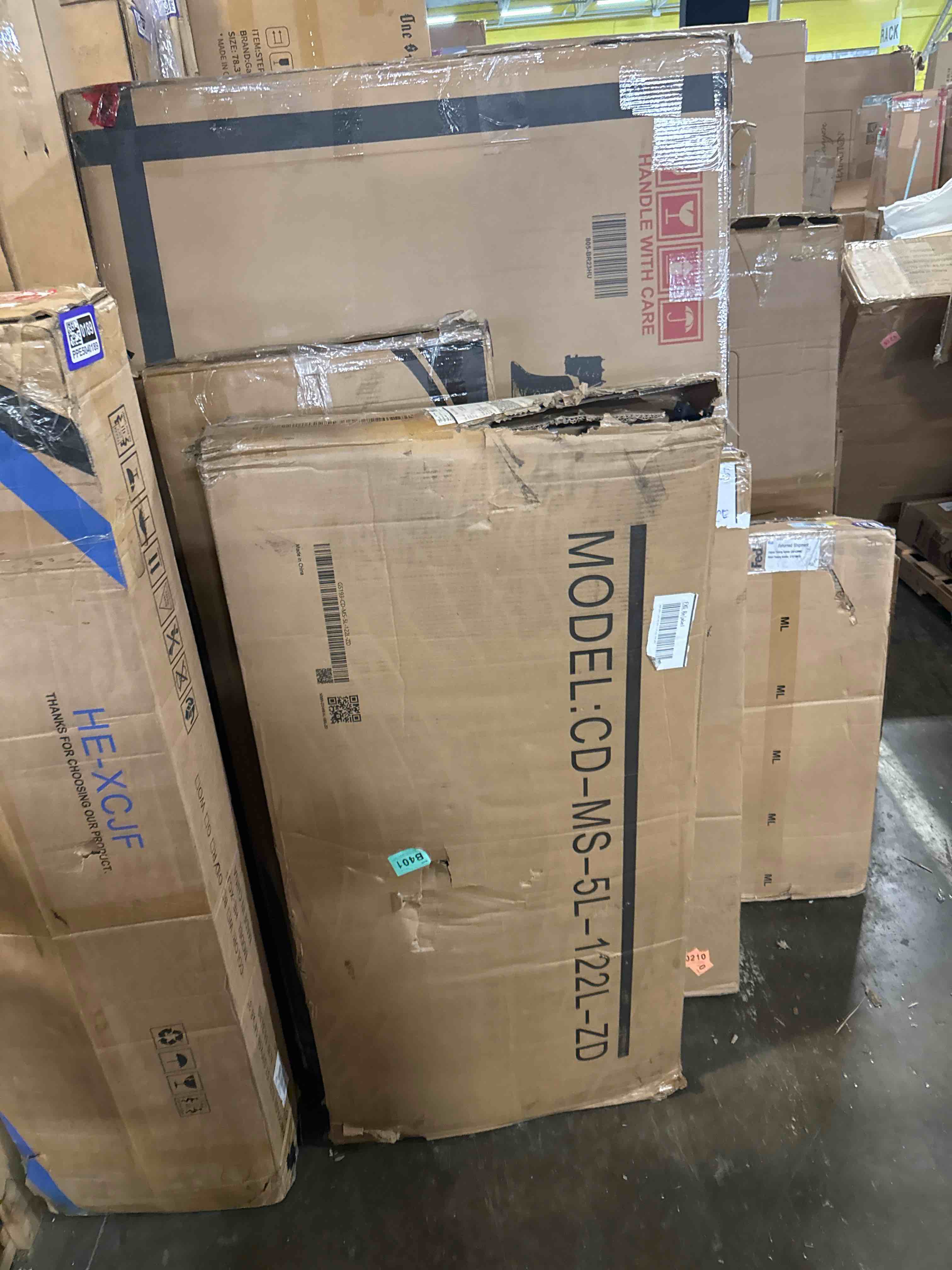 Condition photo showing New/Like New for reibii garage shelving 48.2" w storage shelves 3000lbs metal shelving heavy duty adjustable metal shelf 5 tier pantry shelves for basement warehouse supermarket 72.2" h x 24.2" d x 48.2" w, 4 pac
