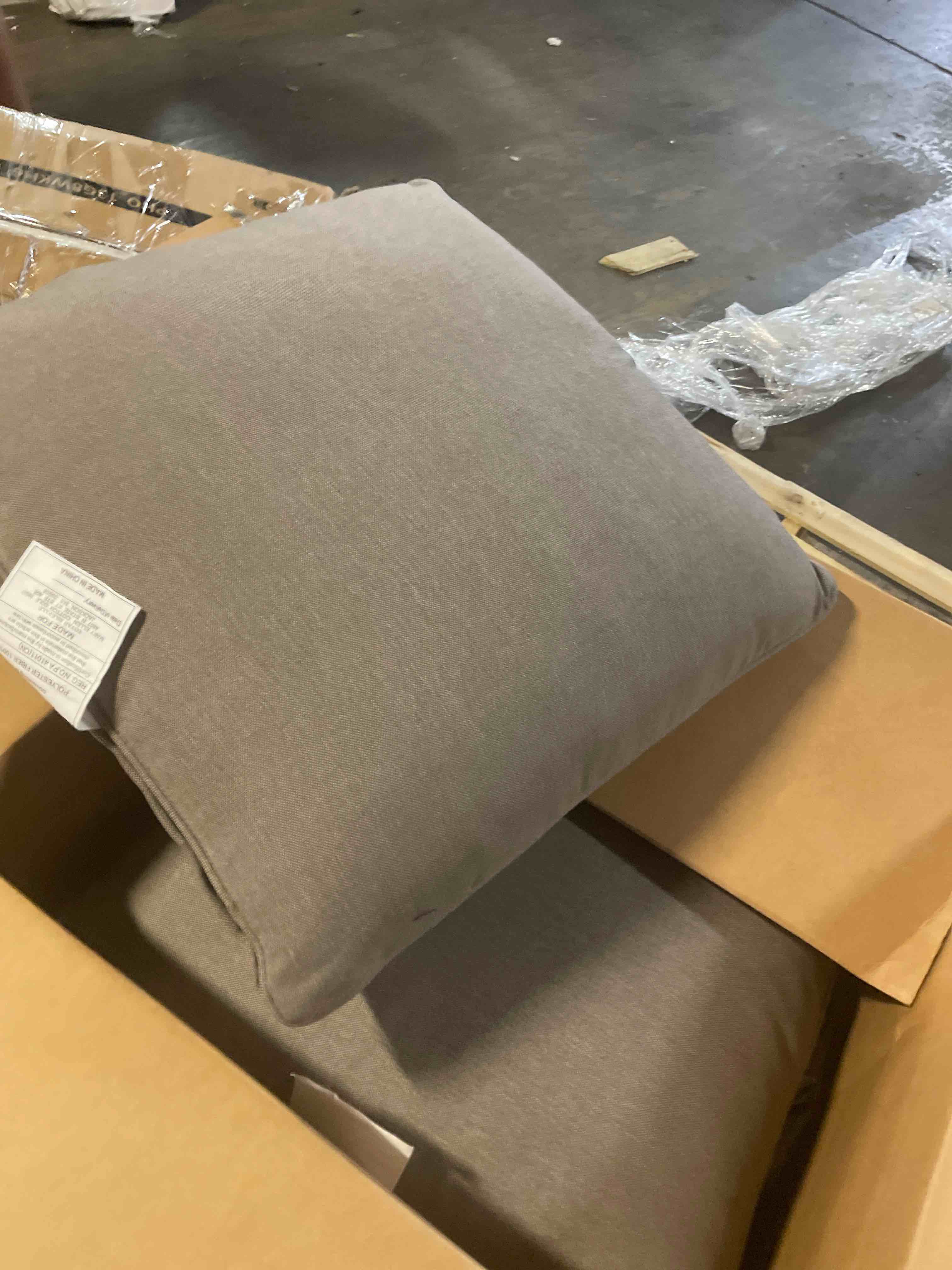 Condition photo showing New/Like New for 6" thicker outdoor chair cushion 2 sets - 24" *24" *6" waterproof patio furniture cushions with removable cover, 28d high density sponge filling thicken outdoor patio cushions - grey