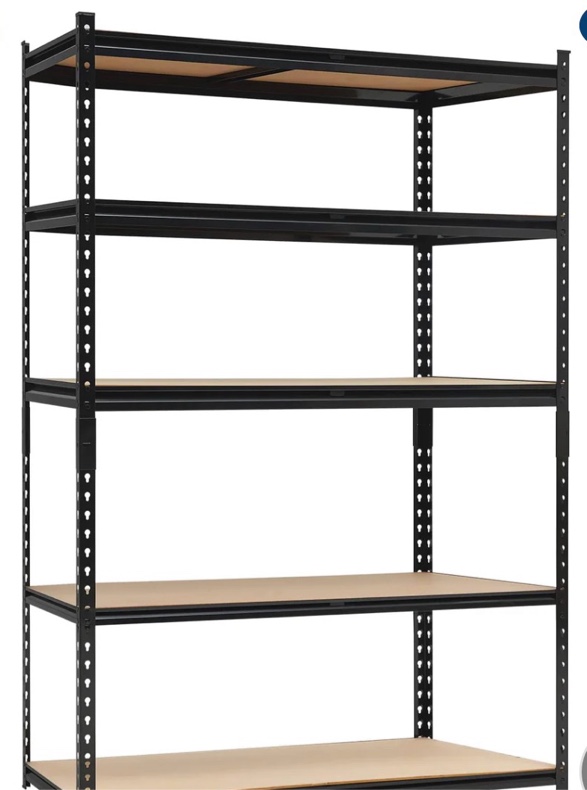 heavy duty garage shelving units,5-tier adjustable storage shelves,36 x 24 x 72in,loads 3000 lbs,adjustable garage storage shelving, metal storage utility racks shelf unit