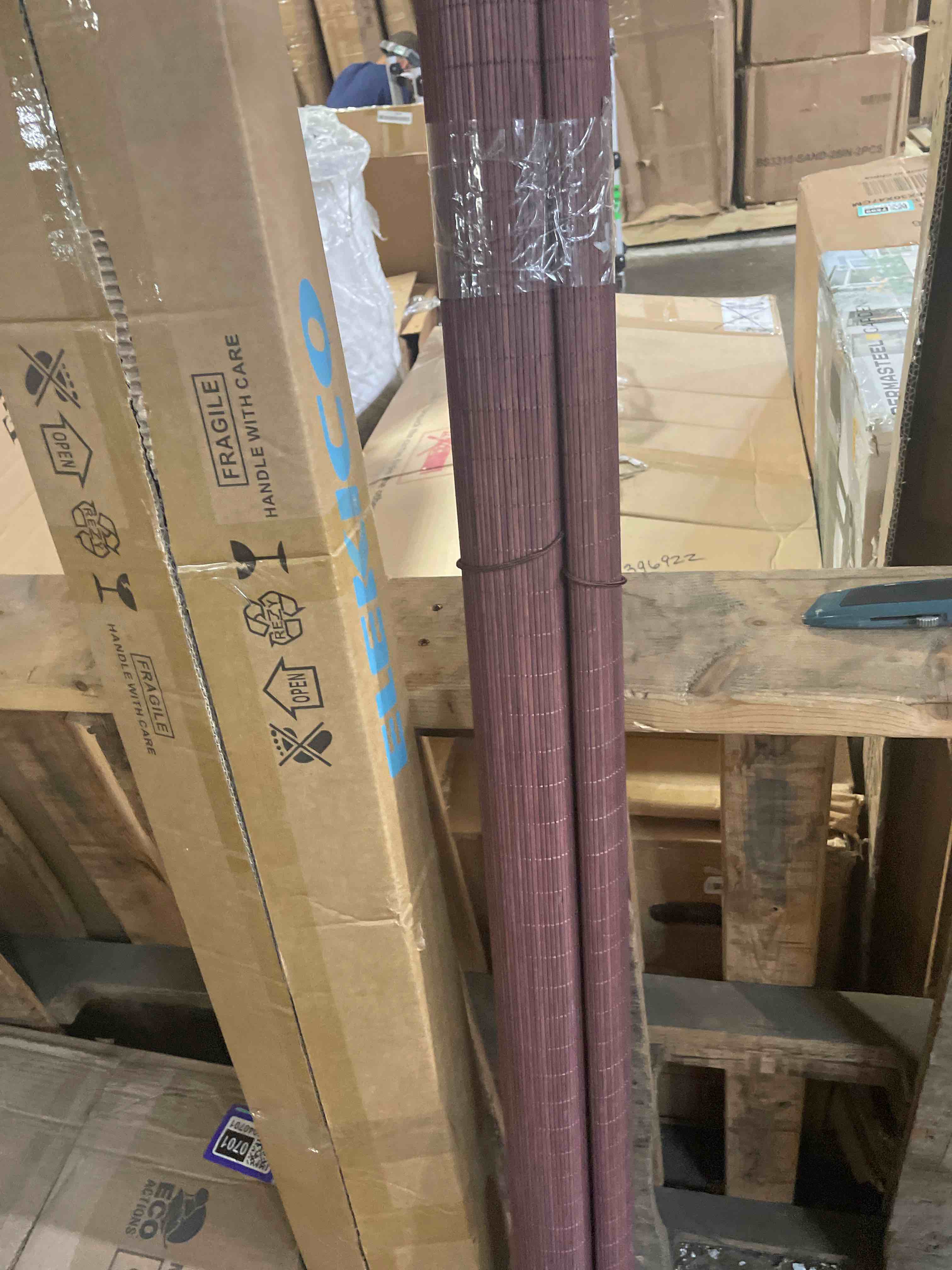 Condition photo showing Good Condition for bamboo blinds, easy to install bamboo shades for indoor windows, custom sizes roller shades for indoor windows, roll up blinds indoor outdoor patio