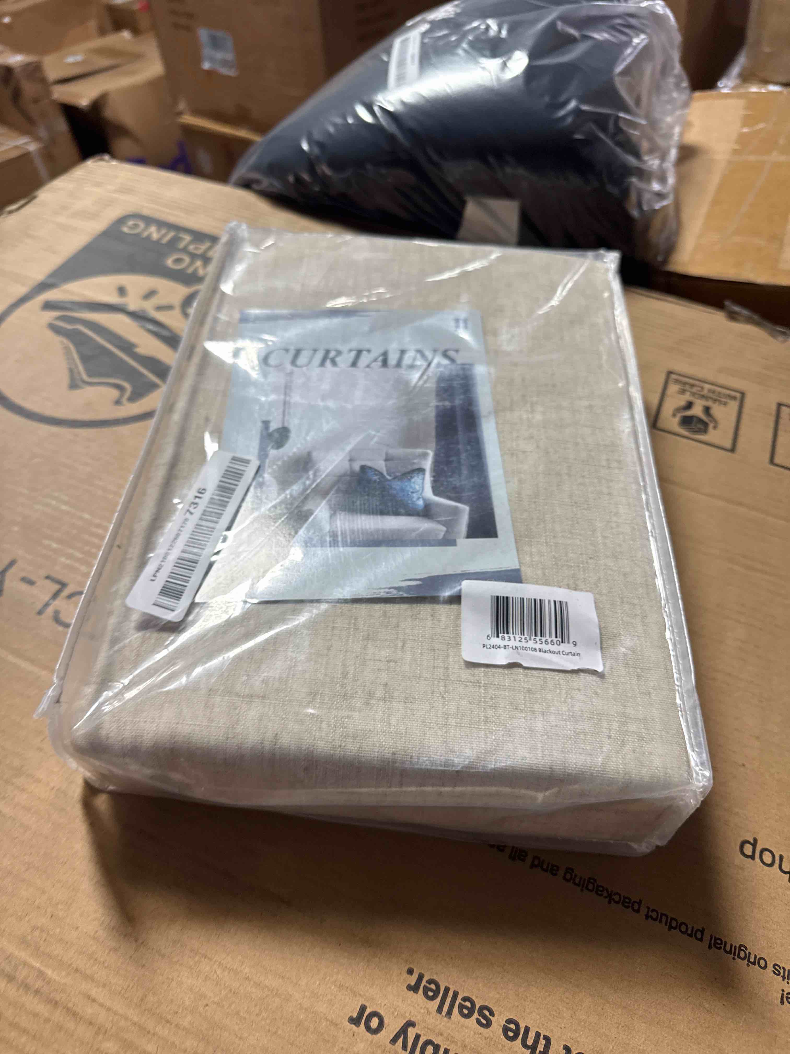 Condition photo showing New/Like New for twopages greyish beige pinch pleated curtain 96 inch length linen blend lined light filtering curtain for living room bedroom, linen textured window drape (1 panel, 26w x 96l)