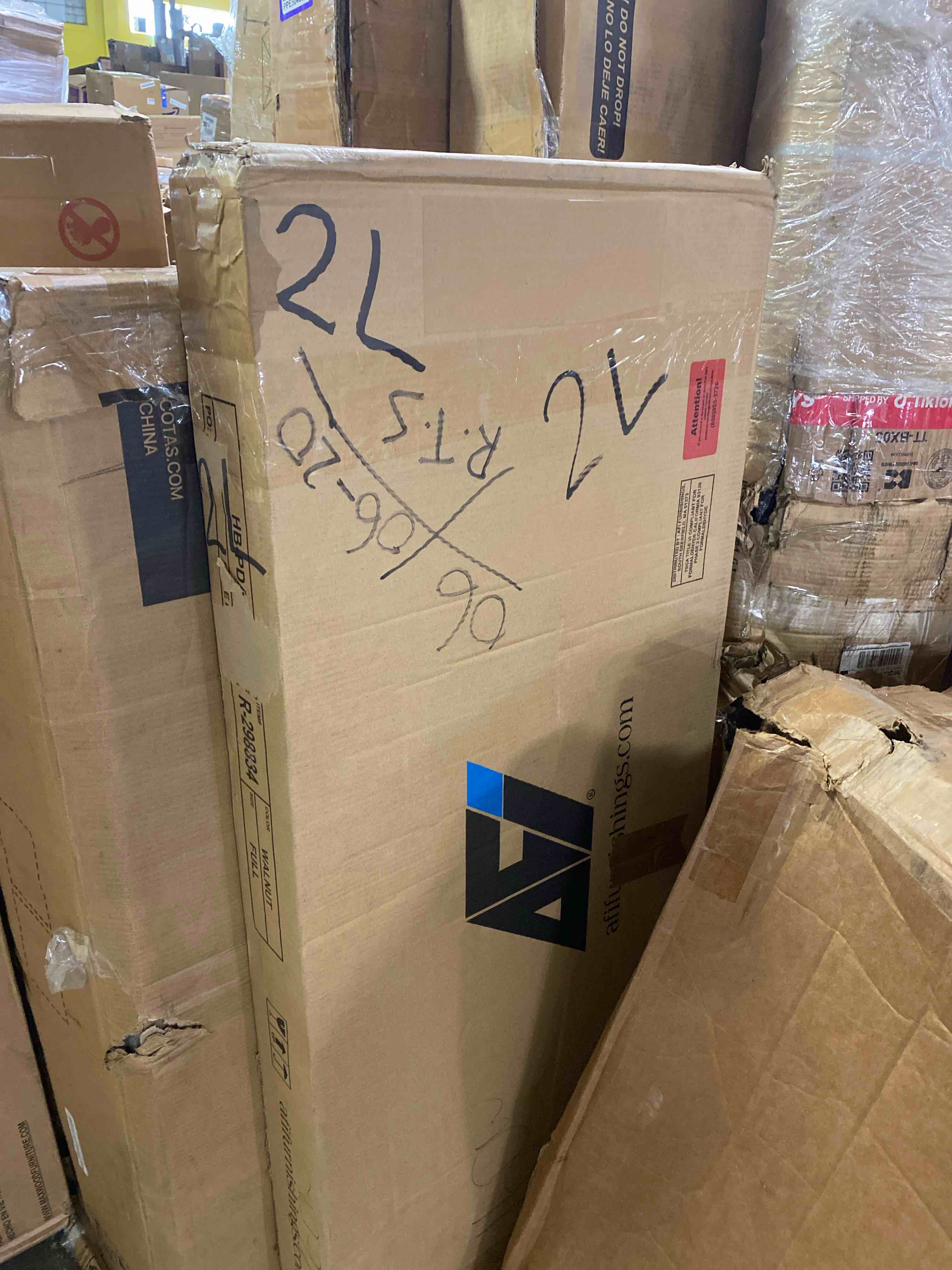 Condition photo showing New/Like New for afi noho full headboard in walnut