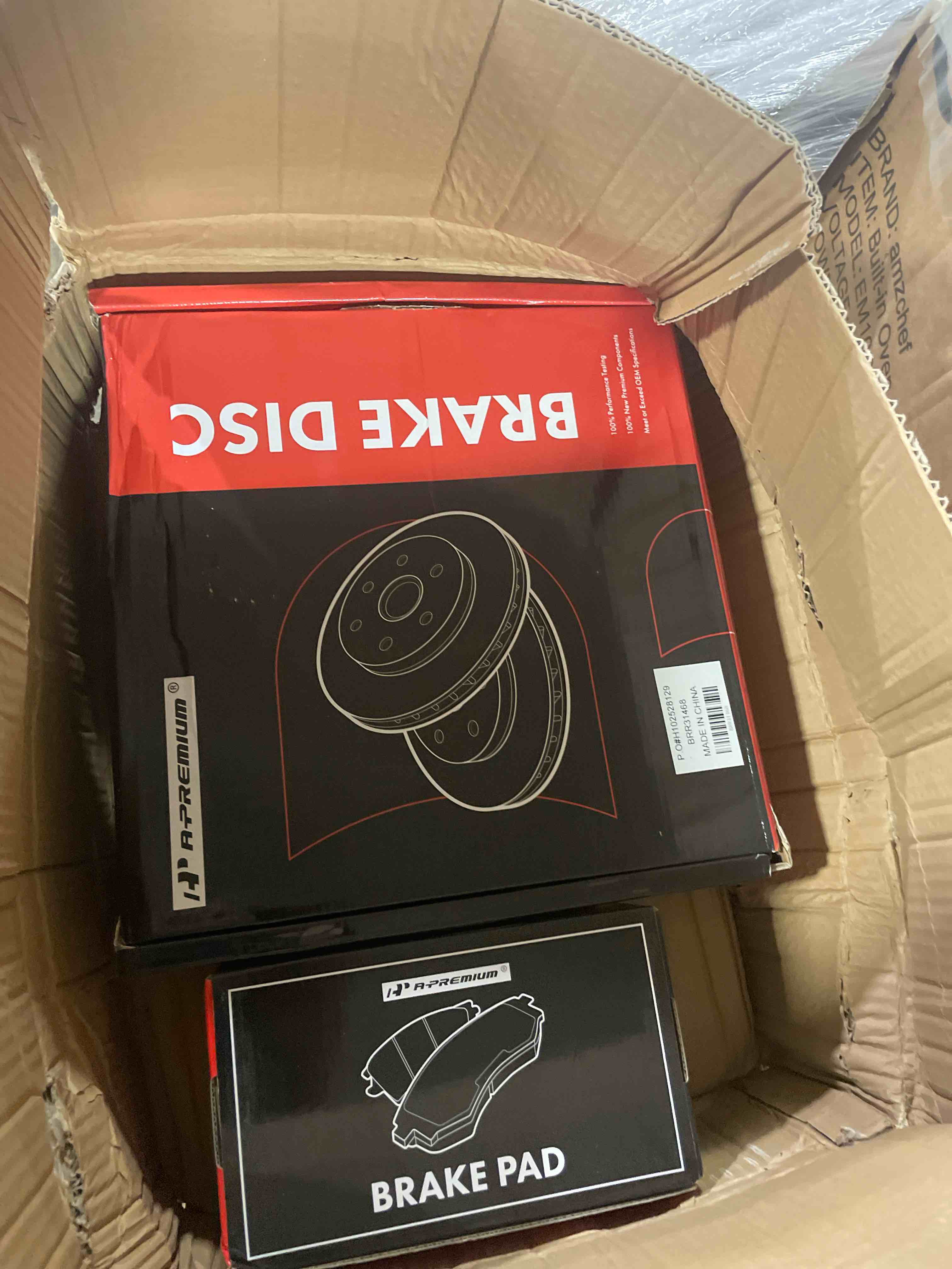 Condition photo showing New/Like New for a-premium rear solid disc brake rotors + ceramic pads kit compatible with select ford and lincoln models - fusion 2013-2020, mkz 2013-2016, 6-pc set