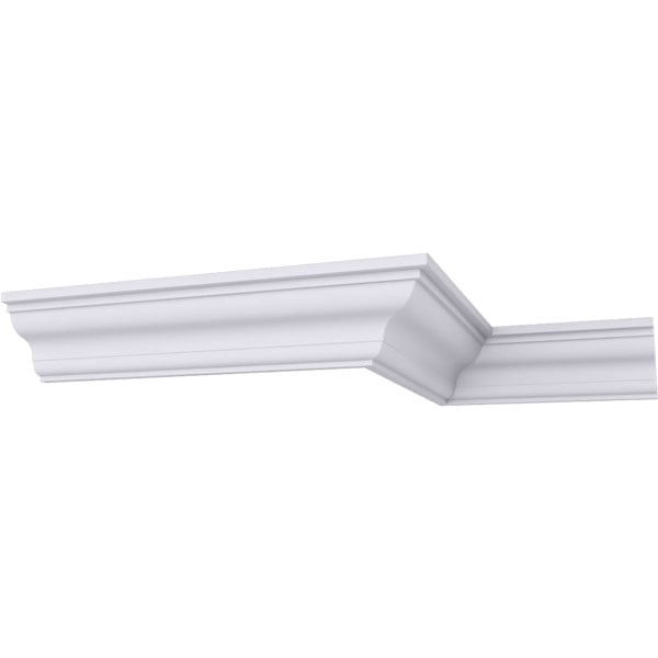 endurathane lyon traditional cove crown moulding, 2"h x 2"p x 3"f x 94 1/2"l, factory primed ( 7 pack )