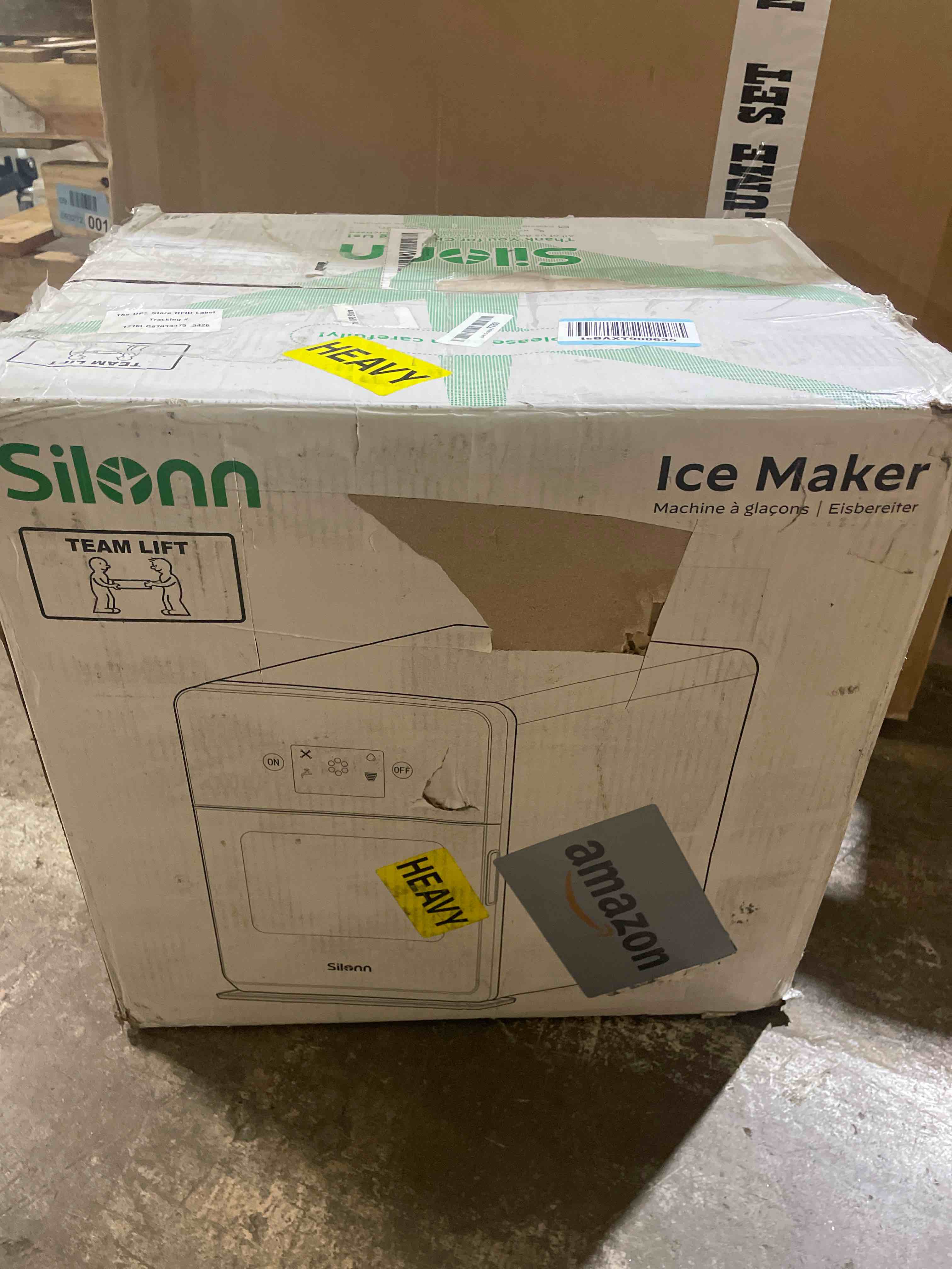 Condition photo showing As Is for silonn 2.4? sphere ice maker countertop, clear ice ball maker machine with crystal sphere & rapid sphere technology, 3 pcs in 40 mins, 100 pcs/day, self-cleaning ice maker ideal for whiskey (used)