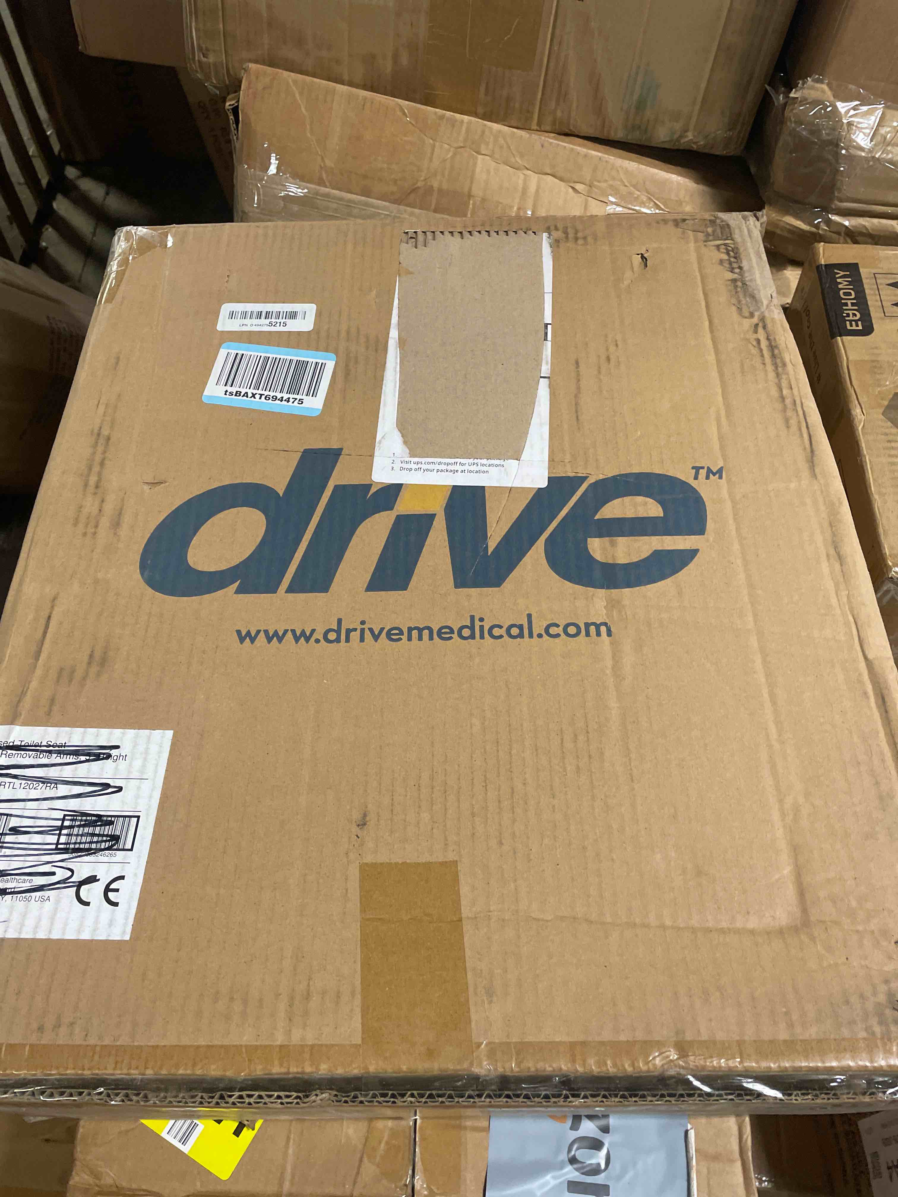 Condition photo showing New/Like New for bath safetyraised toilet seat product description: elev.toilet seat w/ remarms,rtl,1 ea