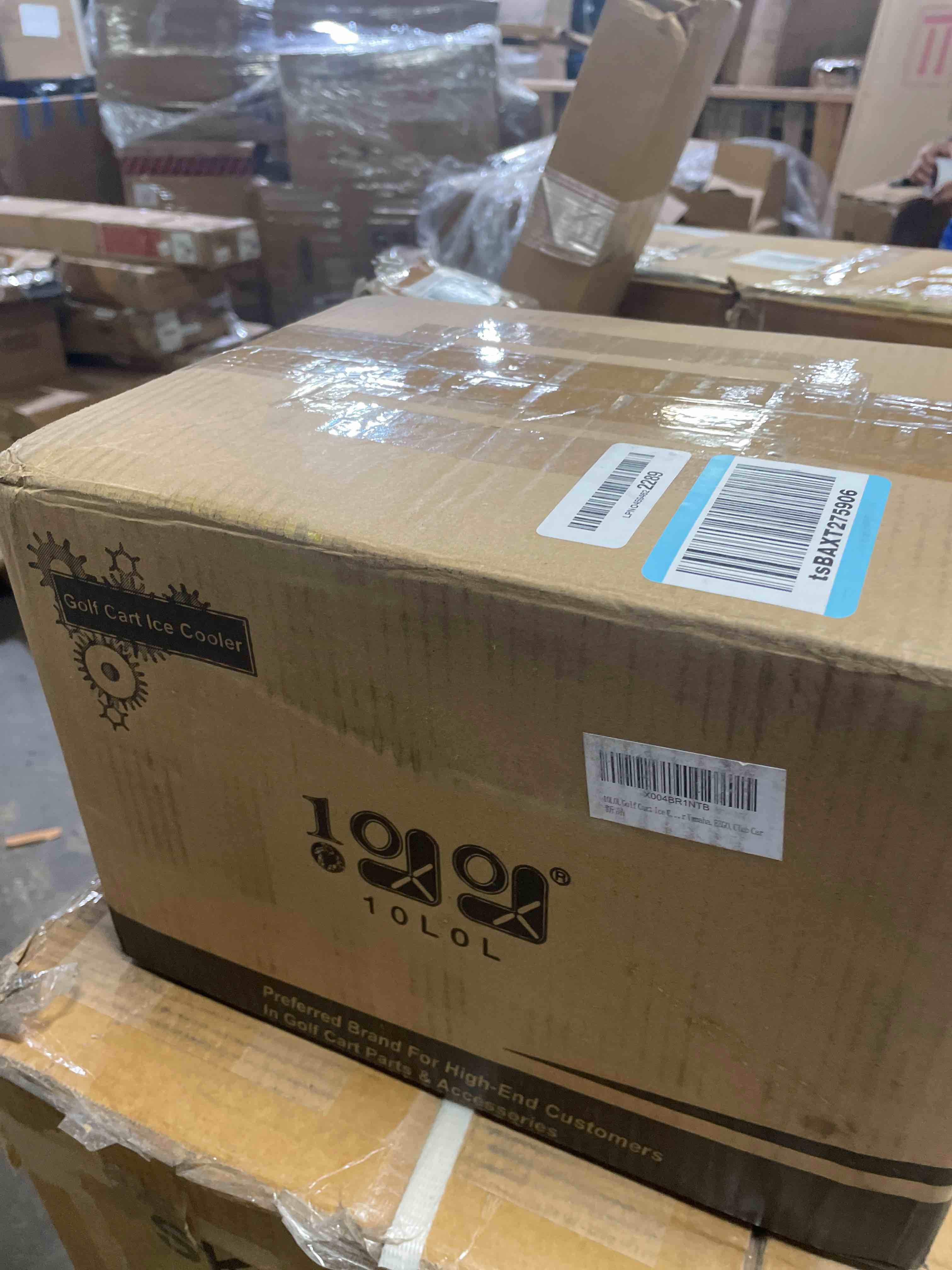 Condition photo showing New/Like New for 10l0l golf cart ice cooler universal insulated portable cooler lightweight ice chest box with mounting bracket kit for yamaha,ezgo,club car large size 8l