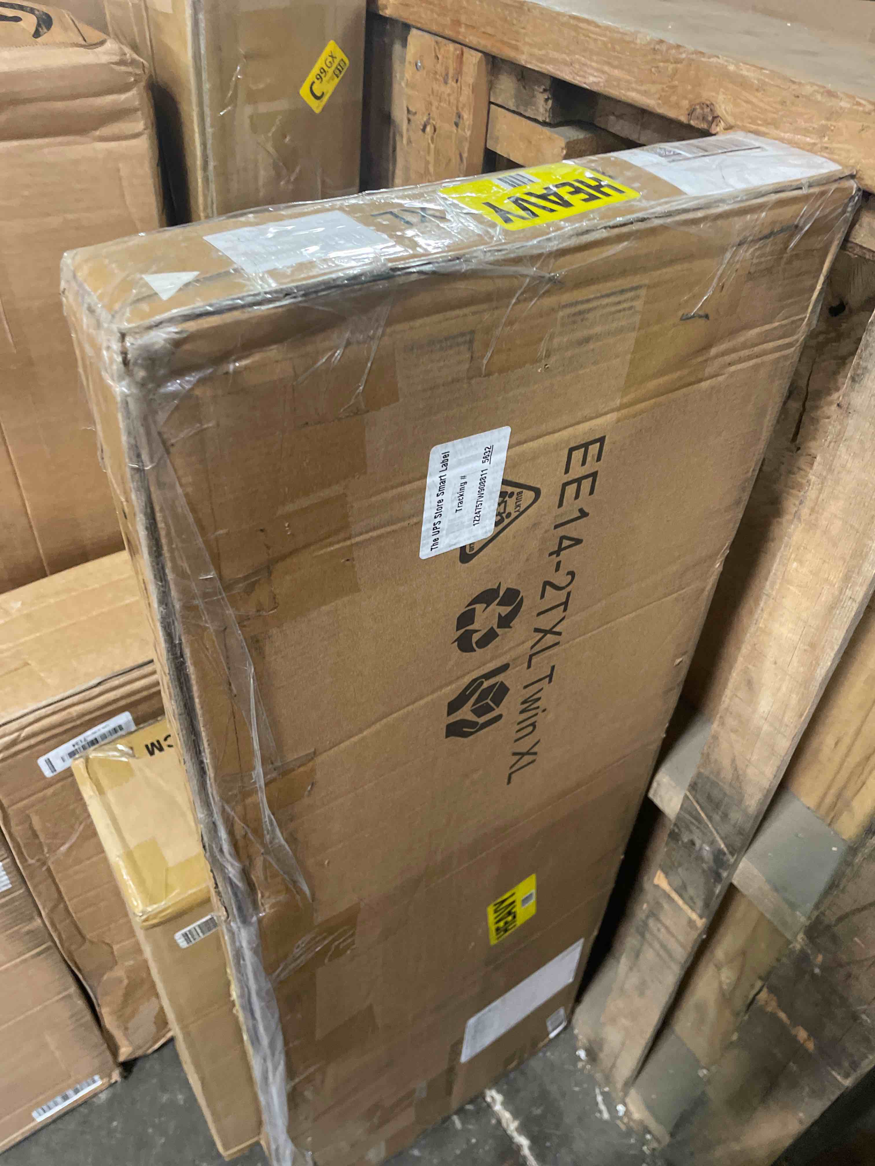 Condition photo showing New/Like New for maenizi twin xl bed frames no box spring needed, 14 inch heavy duty metal twin xl platform bed frame support up to 2500 lbs, easy assembly, noise free, black