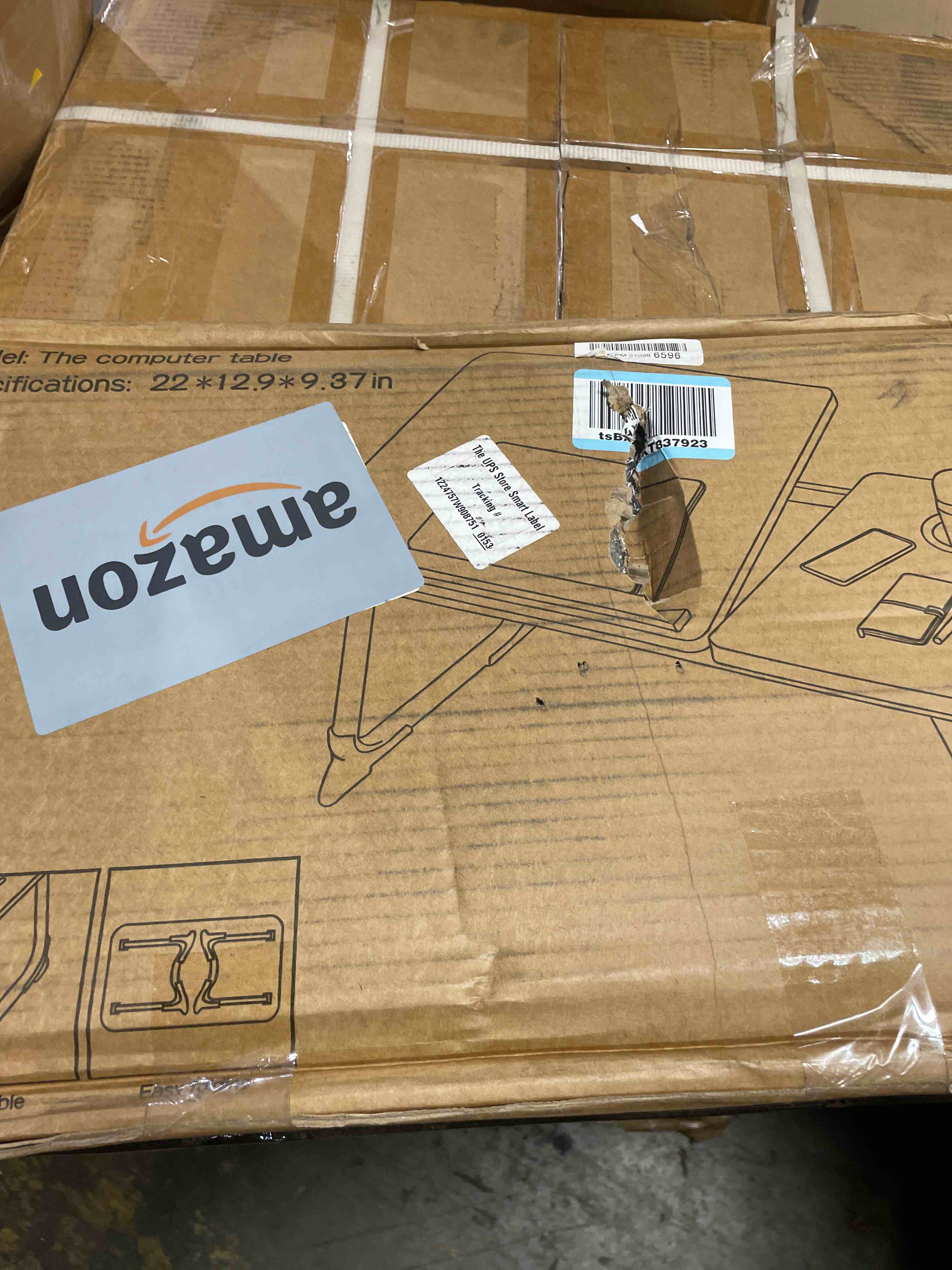 Condition photo showing New/Like New for lap desk for couch/sofa/floor, 5-angle adjustable bed desk with foldable legs &cup holder, light weight bed tray table for writing/eating/reading, portable laptop stand for adults, kids gray
