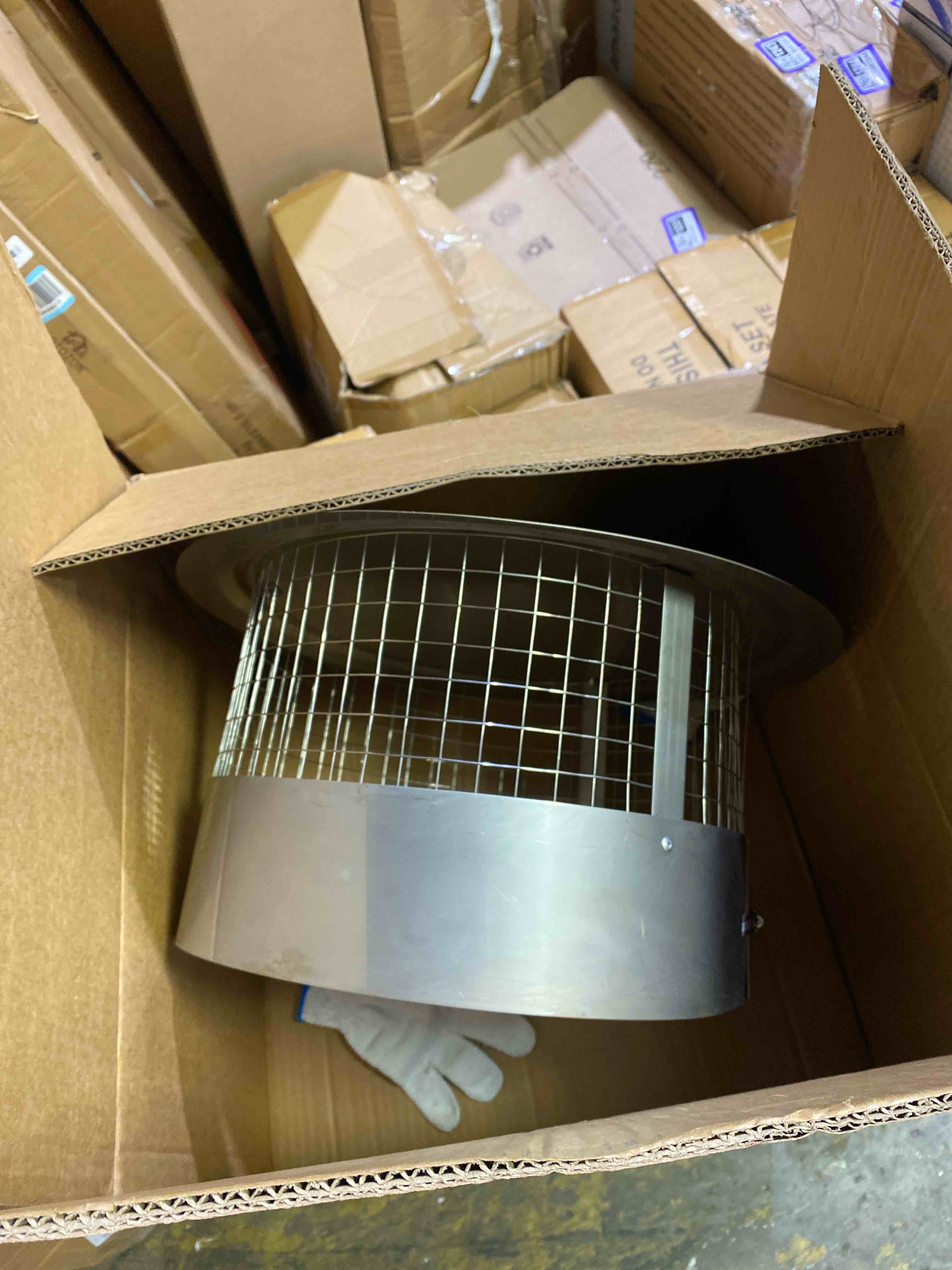 Condition photo showing New/Like New for cone top chimney cap,10inch round roof rain chimney cover w/screen,wood stove pipe rain cap fireplace exhaust vent cover outside topper,304 stainless steel just easy push,maximize airflow better vent 10 inch chimney cap-square screen 304 stainless steel