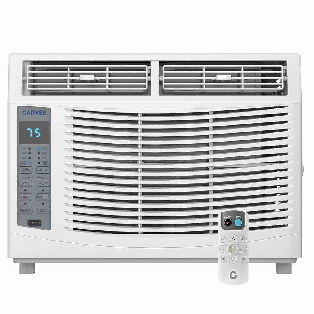 garvee 6000btu window air conditioner units, fast cooling 250 sq.ft. 115v air conditioner window