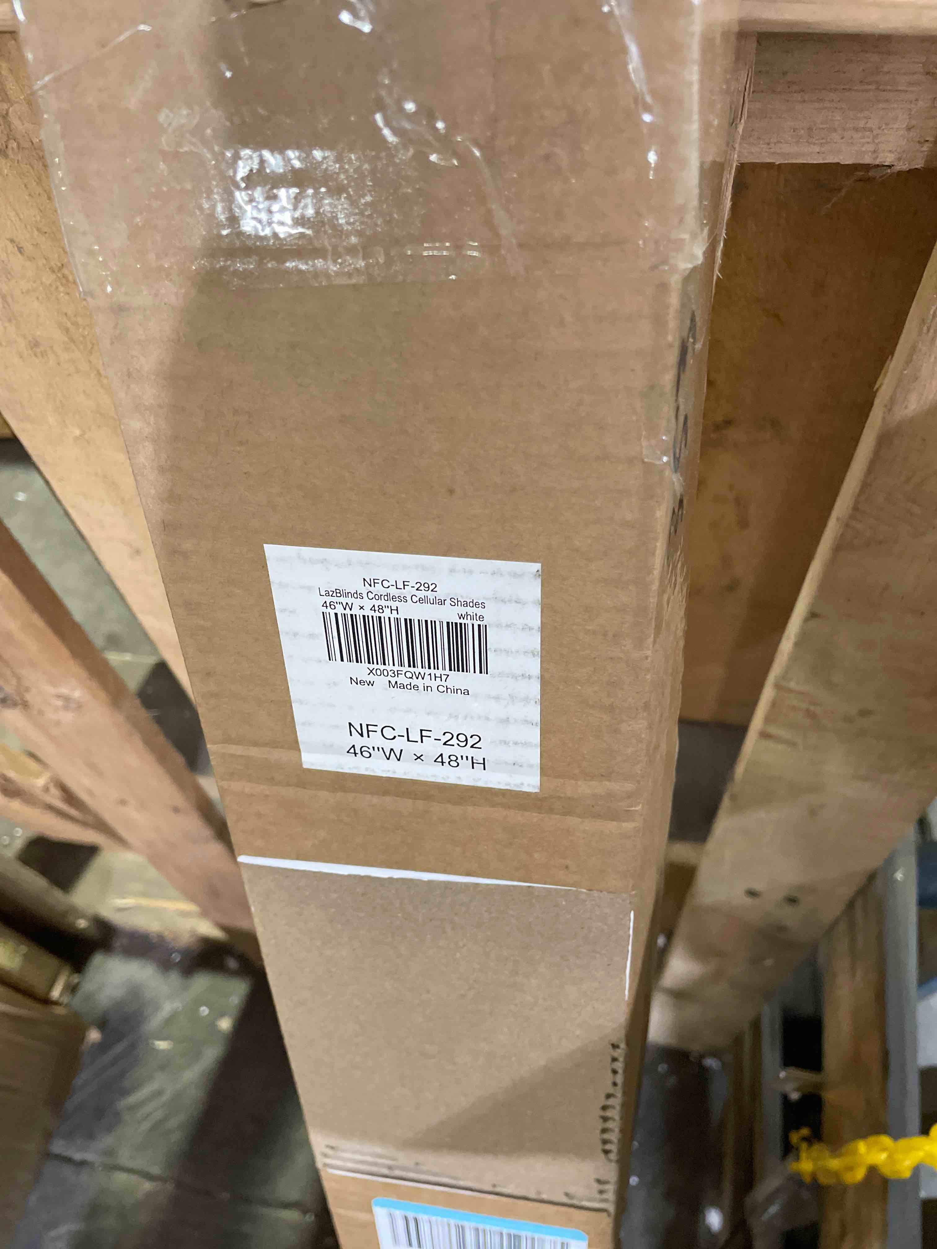Condition photo showing New/Like New for lazblinds cordless cellular shades, no tools no drill light filtering honeycomb shades pleated blinds for windows, 46'' w x 48'' h, white light filtering-white 46'' w x 48'' h