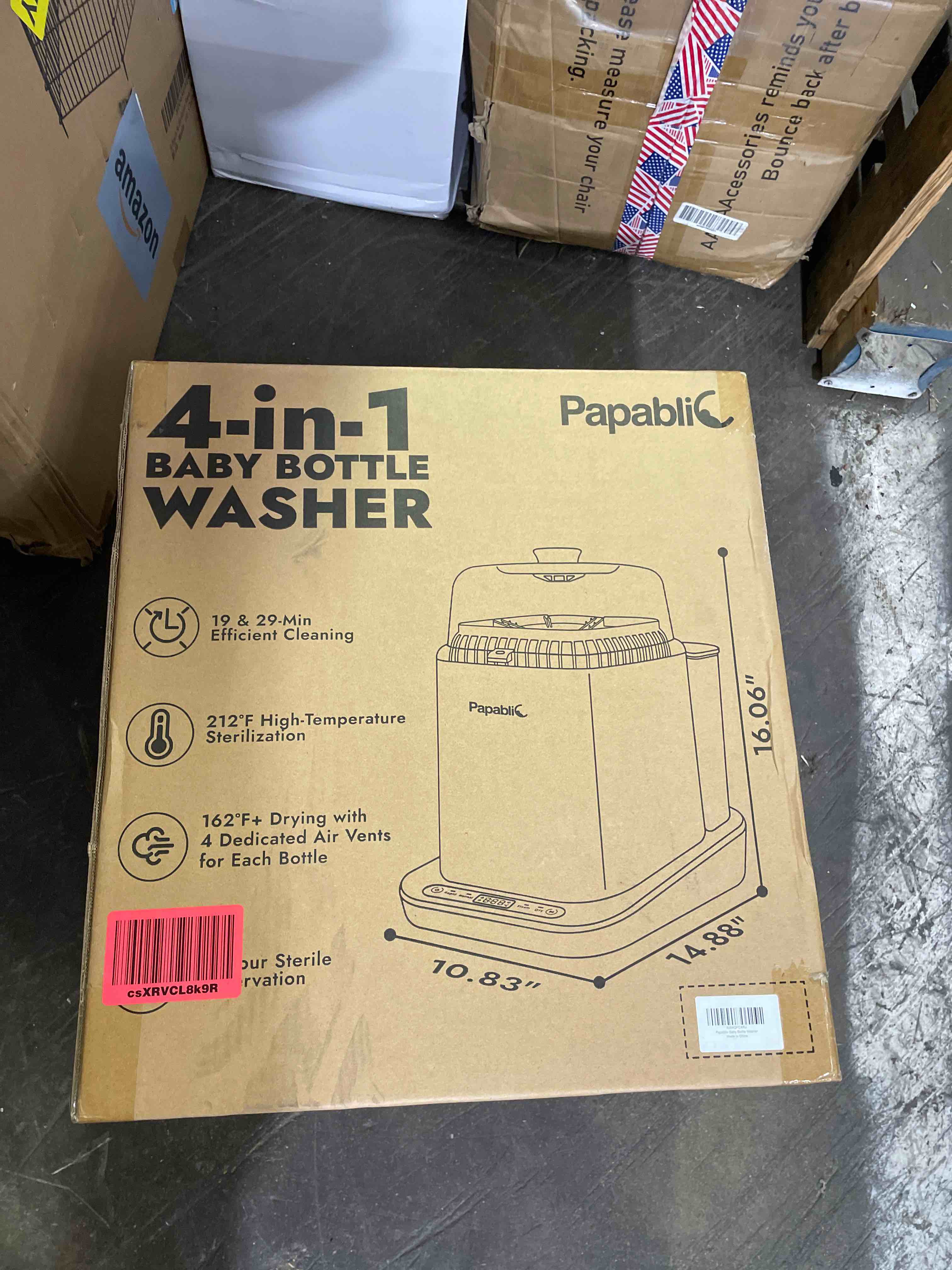 Condition photo showing New/Like New for papablic bottle washer pro, bottle washer & sterilizer & dryer, 4-in-1 sanitizer for bottles, pump parts, c-section& baby essentials - quick & clean with 60 detergent tablets
