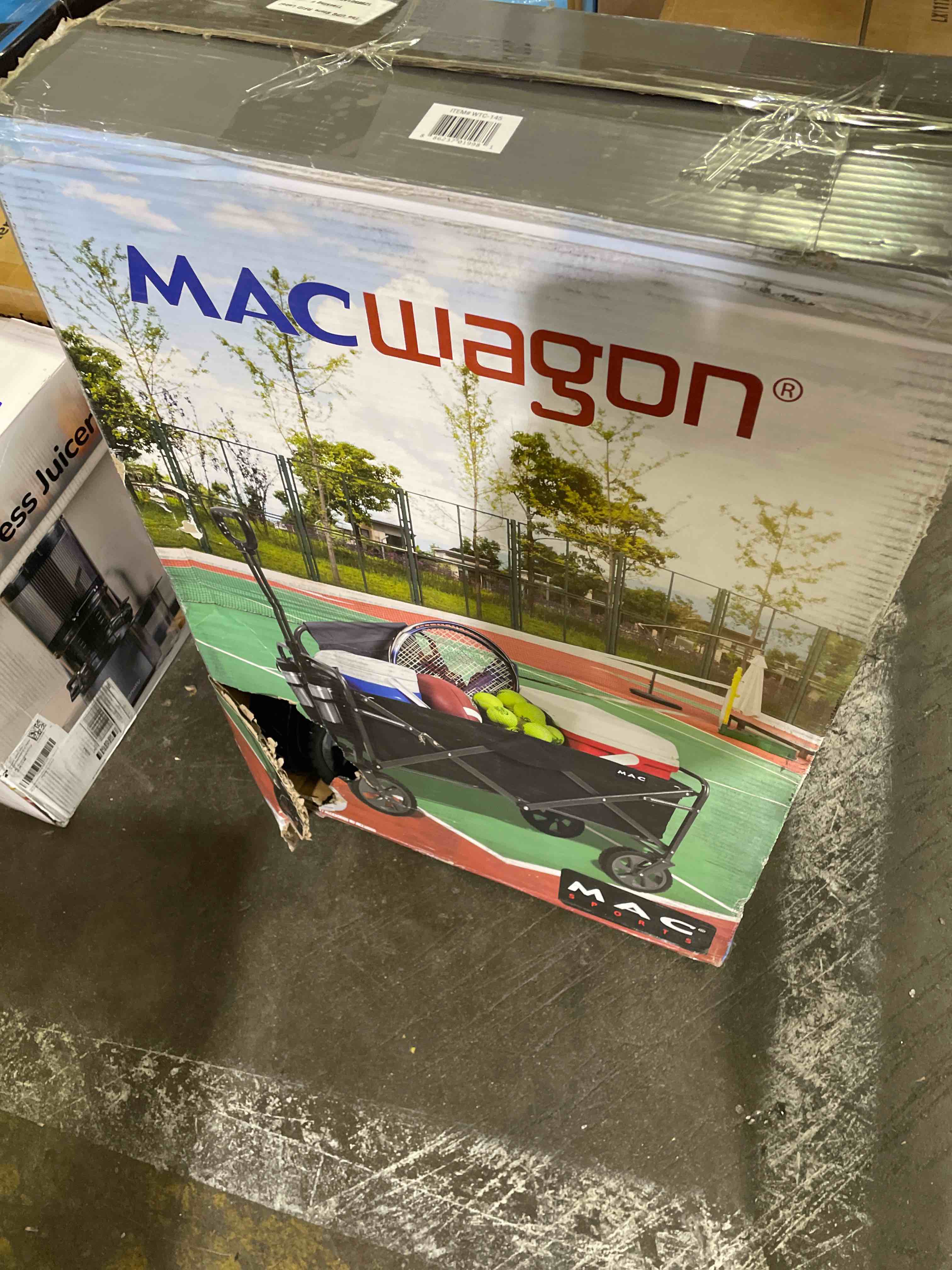 Condition photo showing New/Like New for mac sports collapsible folding outdoor utility wagon, black