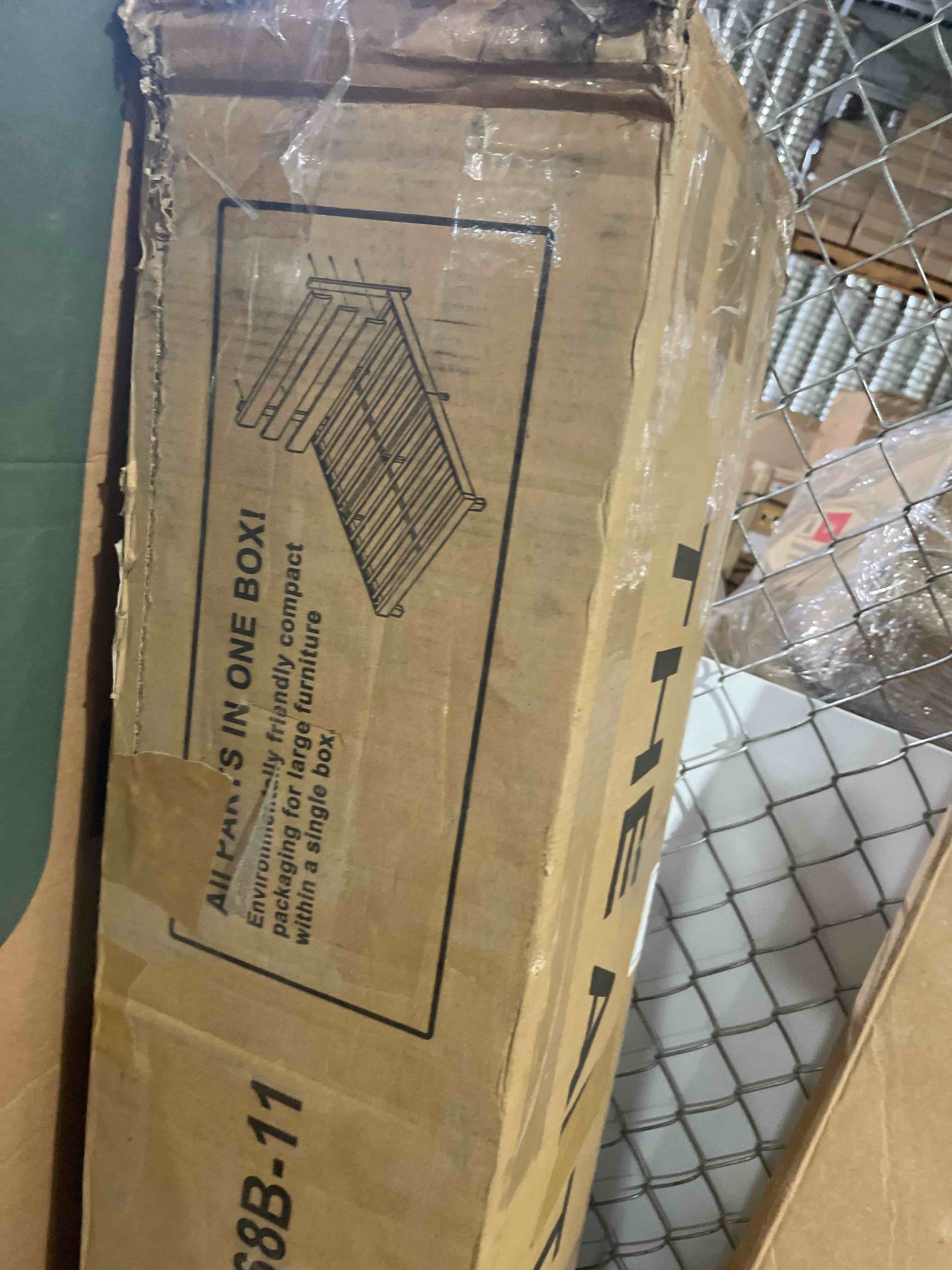 Condition photo showing New/Like New for fluest queen bed with headboard and footboard, with under bed storage, all-metal support system, no box spring needed, easy assembly,retro brown