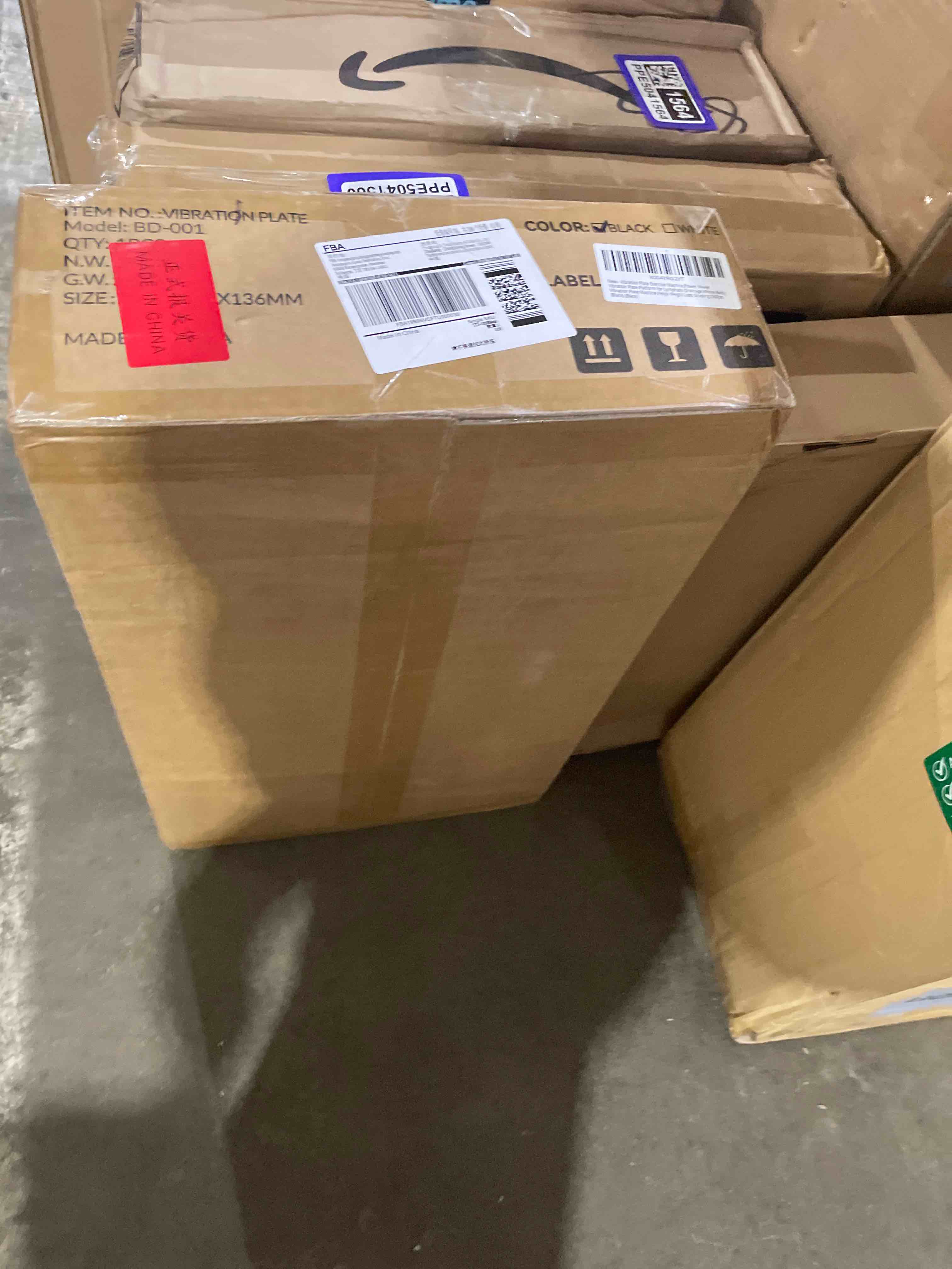 Condition photo showing New/Like New for vibration plate exercise machine,power waver vibration plate platform for lymphatic drainage,whole body vibration plate machine helps weight loss shaping 330lbs black