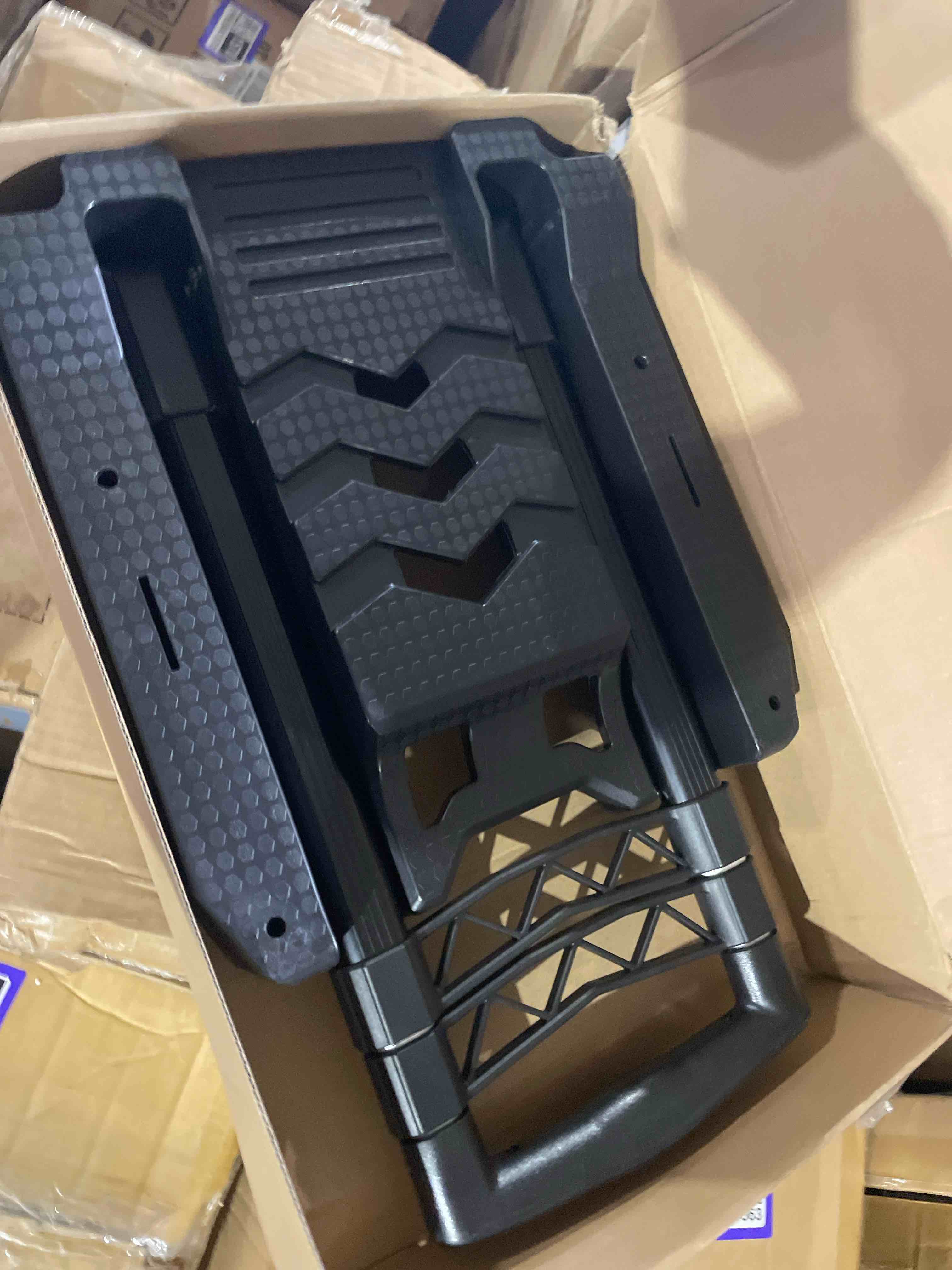 Condition photo showing Good Condition for voipvvii folding hand truck 500lbs, portable heavy duty dolly cart, 6 wheels collapsible luggage cart with 2 elastic ropes - compact trolley cart for easy moving - ideal hand cart for travel and more