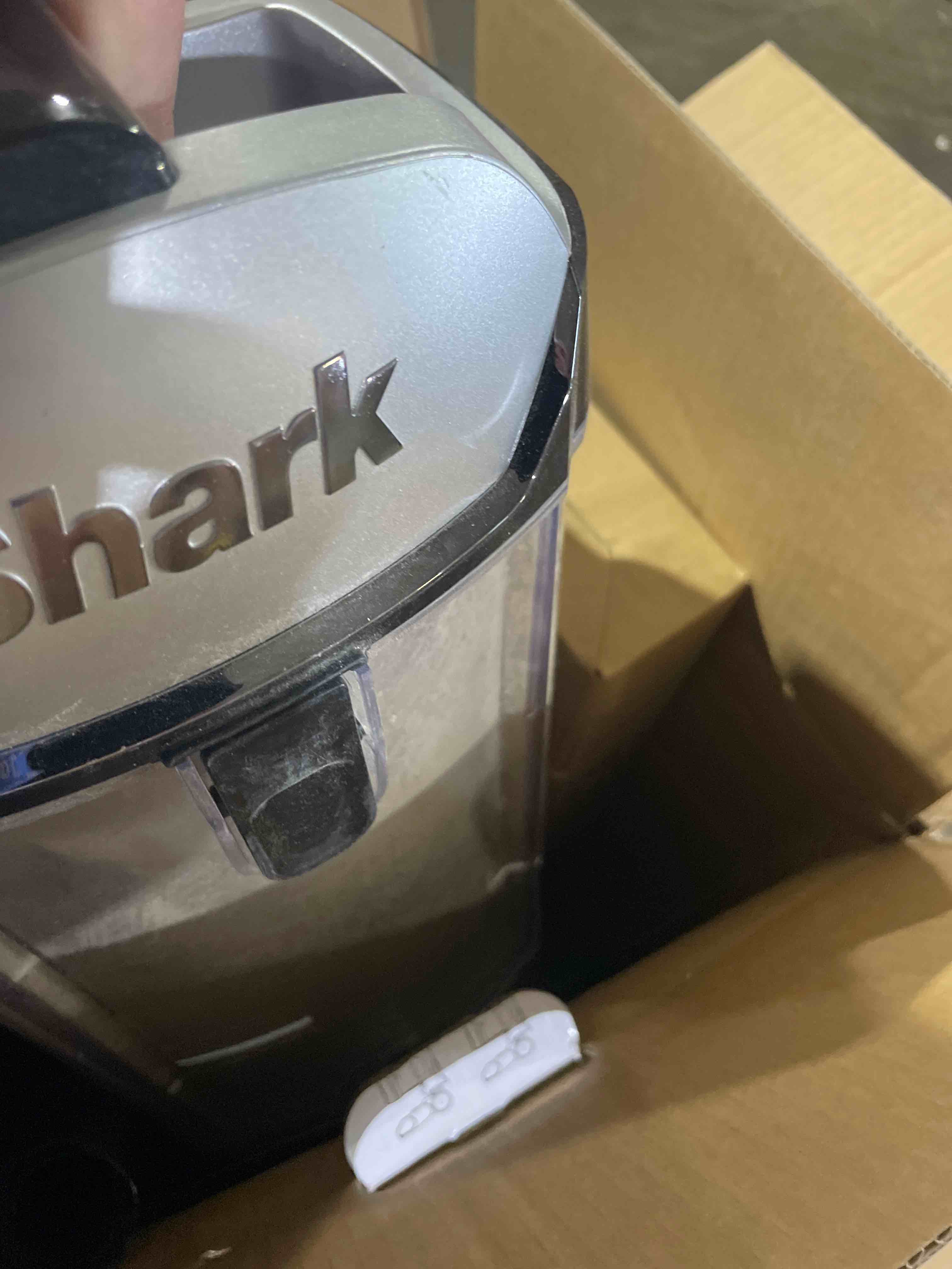 Condition photo showing As Is for shark rotator pet upright vacuum with powerfins hairpro and odor neutralizer technology zu102 12" cleaning path black