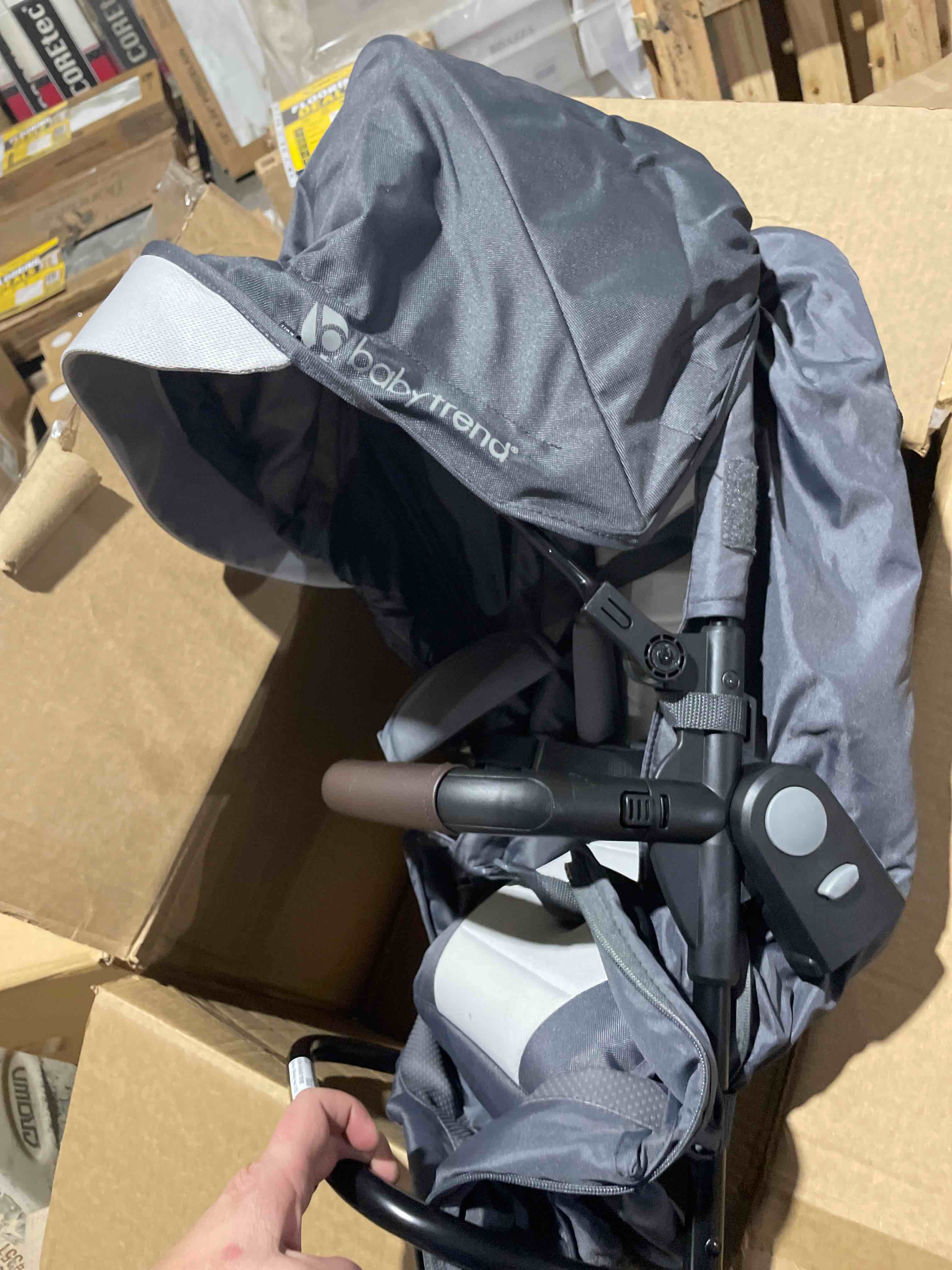 Condition photo showing As Is for baby trend passport® switch 6-in-1 modular stroller travel system with ez-lift™ plus infant car seat, dash black