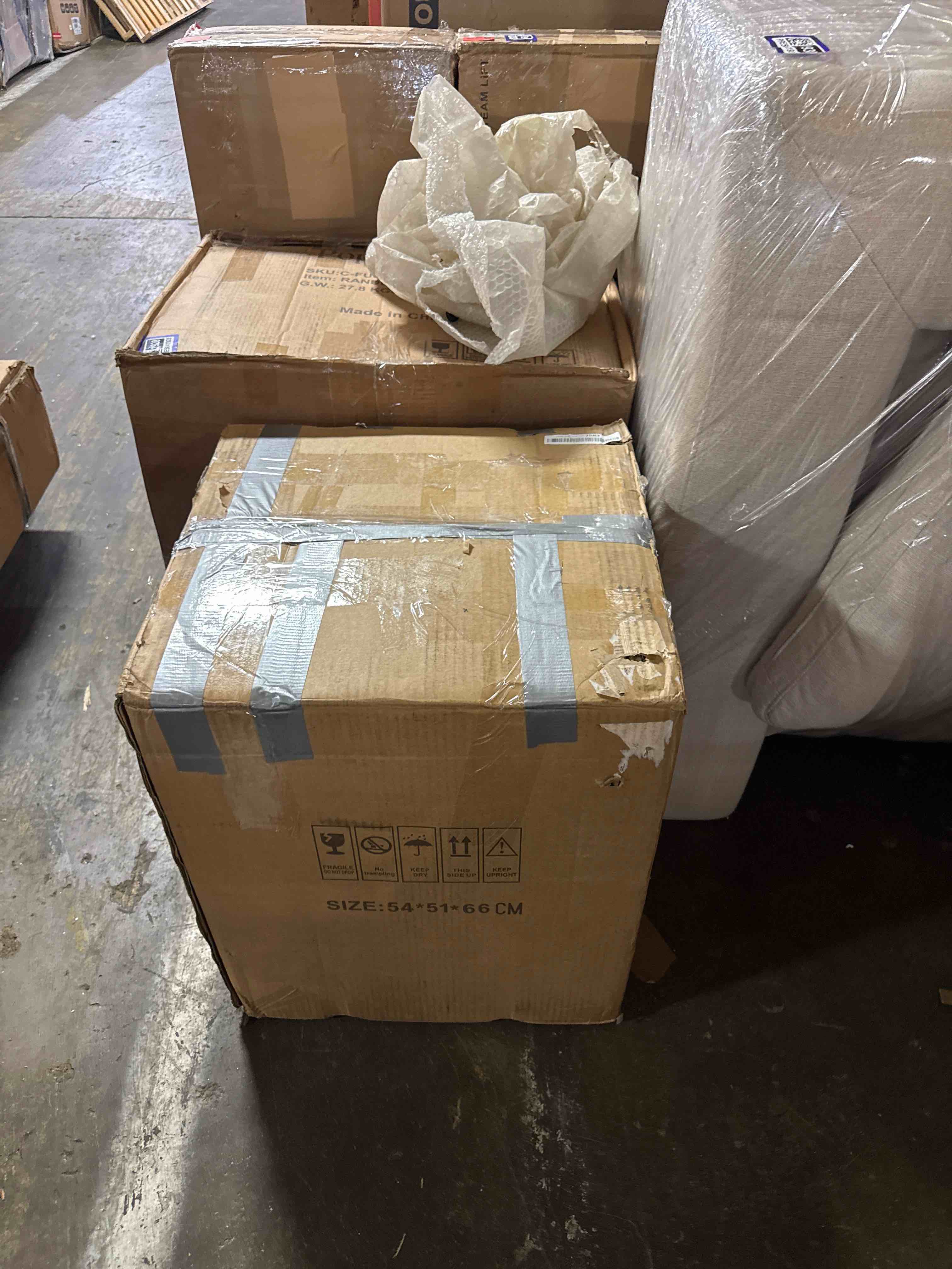 Condition photo showing As Is for display table with gold cone-shaped base,round shoes display stand&reception desk includes spacious stainless steel countertop for bag store,shopping mall,39.37in (table base only)