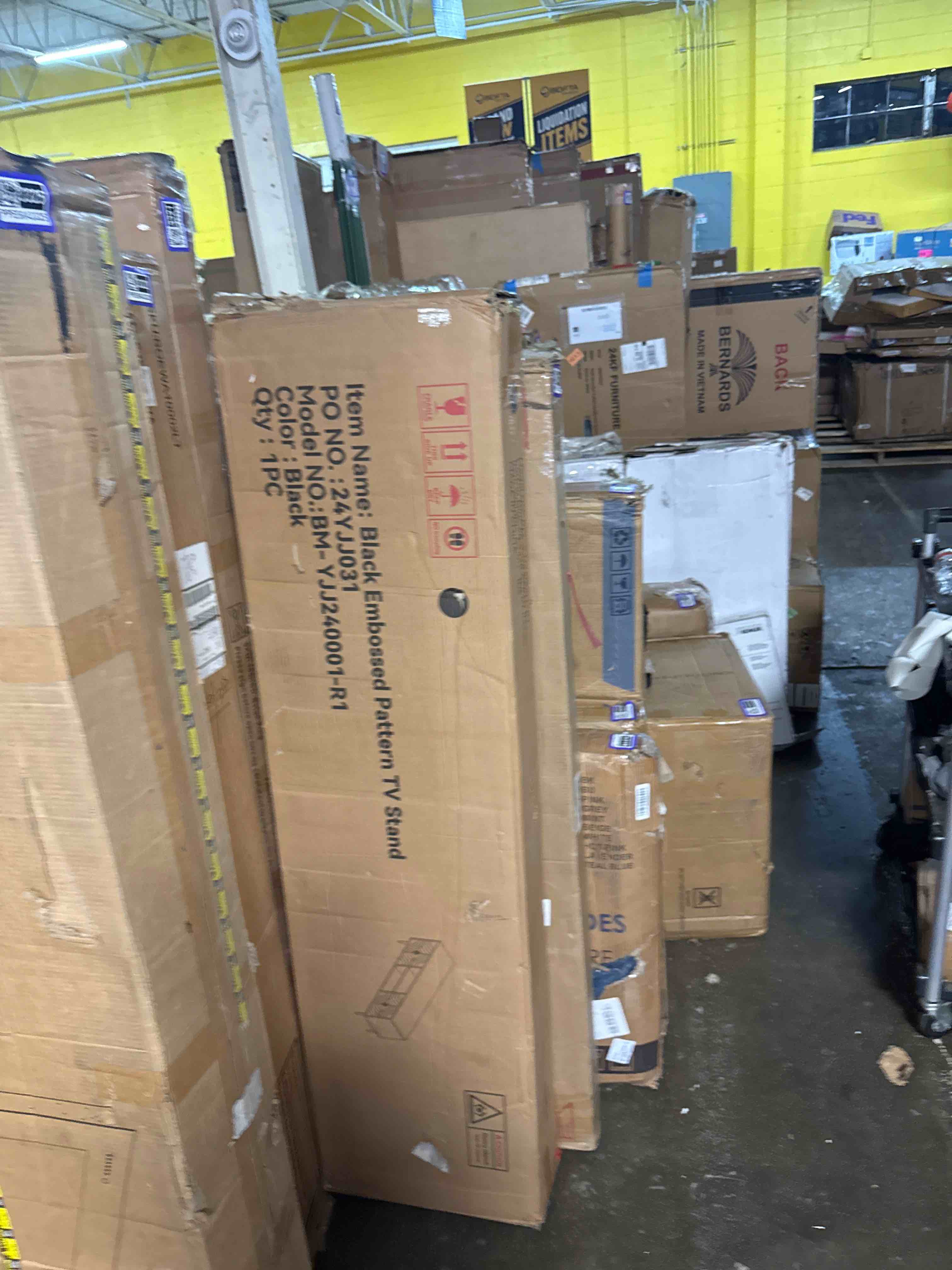 Condition photo showing New/Like New for artpower 63" modern tv stands for living room, long entertainment center with storage, tv console for 55 60 65 70 inch tv, bedroom tv cabinet with doors, wood media console, television stand, black