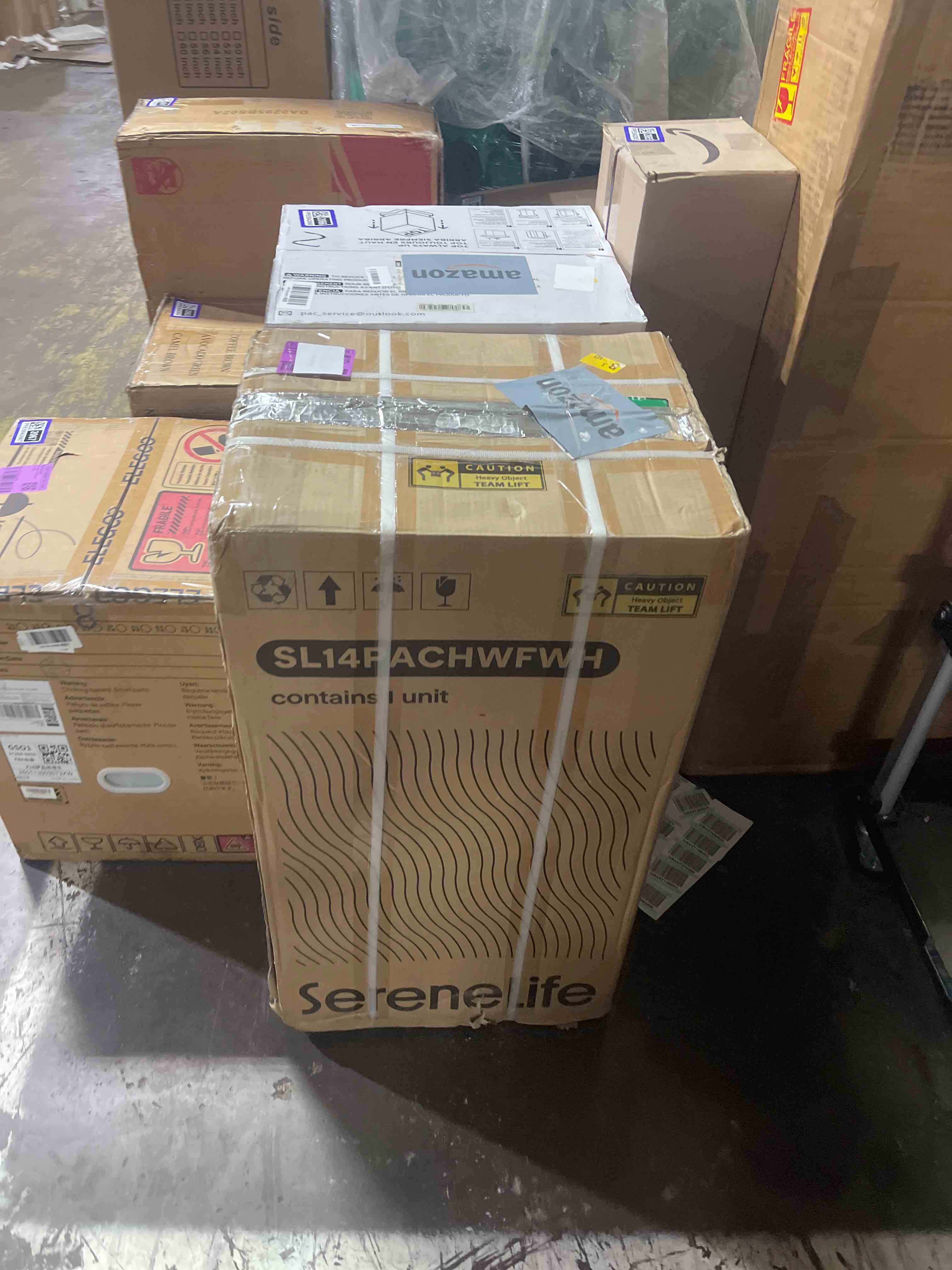 Condition photo showing As Is for serenelife small air conditioner portable 8,000 btu with built-in dehumidifier - portable ac unit for rooms up to 350 sq ft - wifi app + remote control, window mount exhaust kit 8,000 btu cooling with wifi