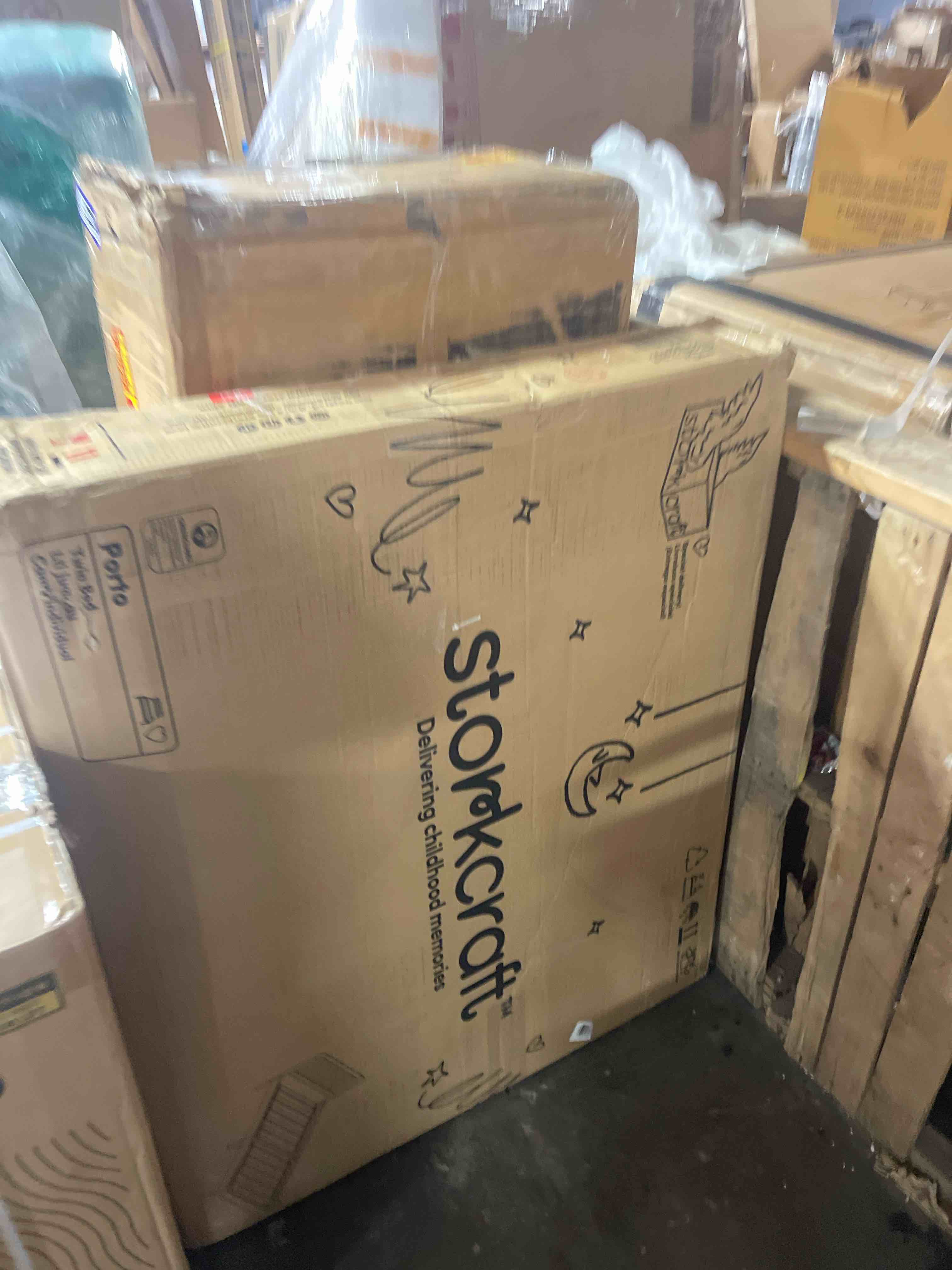 Condition photo showing New/Like New for storkcraft porto twin bed, taupe