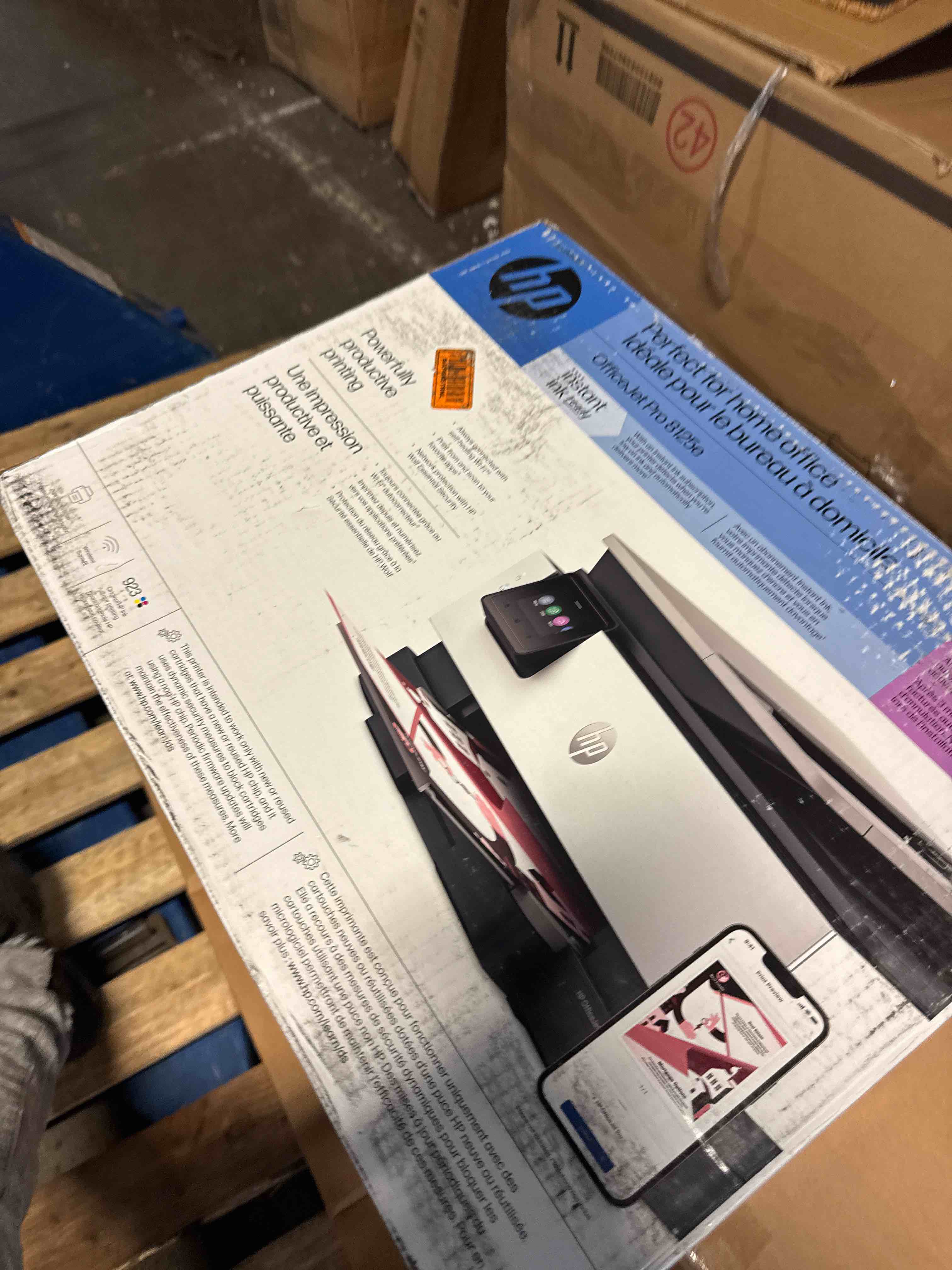 Condition photo showing New/Like New for hp officejet pro 8125e wireless all-in-one color inkjet printer, print, scan, copy, adf, duplex printing best-for-home office, 3 month instant ink trial included, ai-enabled (405t6a)