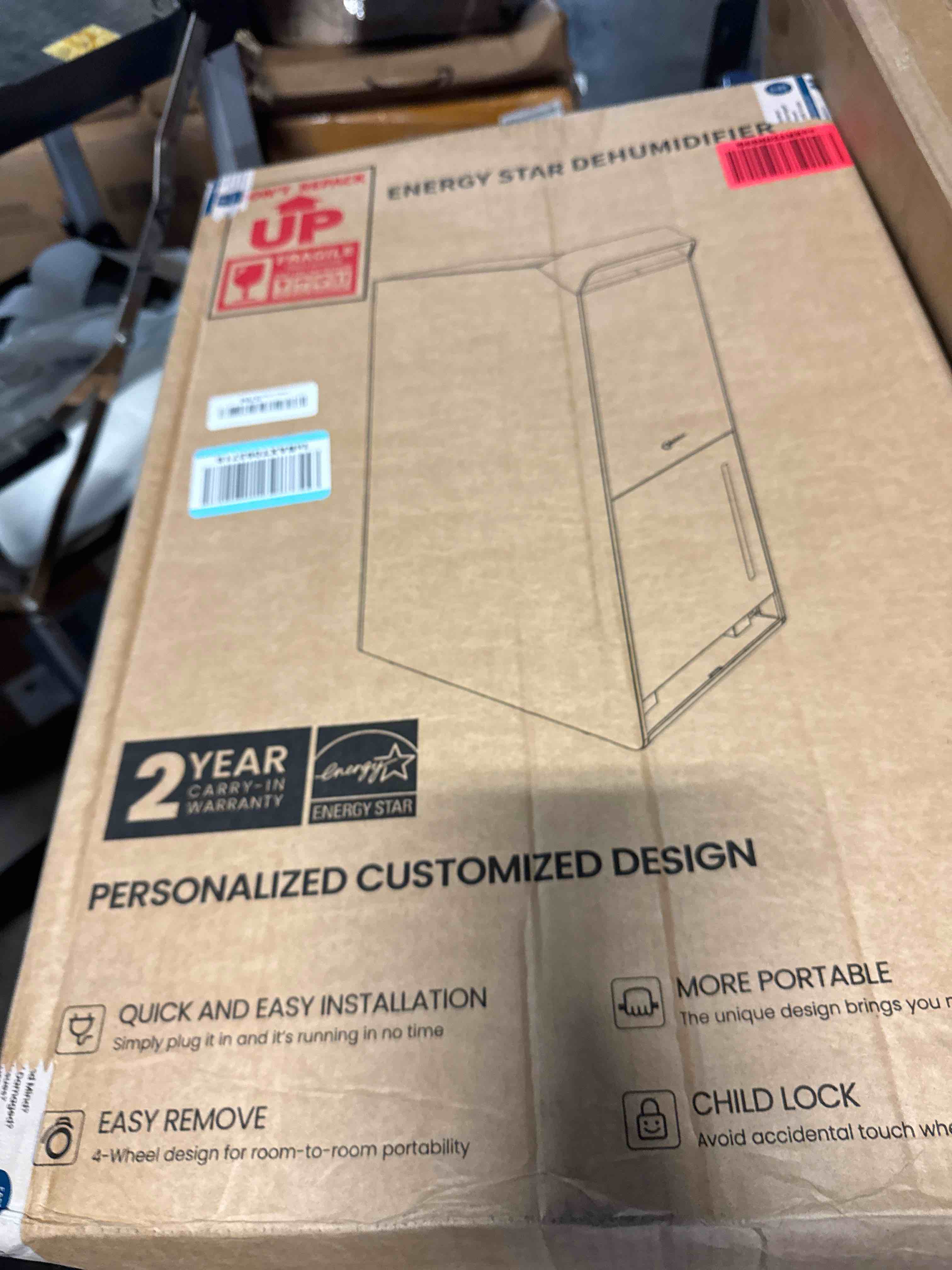 Condition photo showing New/Like New for vellgoo 4000 sq.ft dehumidifier, 64 pint smart humidity control, drain hose | energy star most efficient 2024, for basement home garage, 3 drainage options, auto defrost, auto restart, easy mobility 64 pints - 4,000 sq.ft