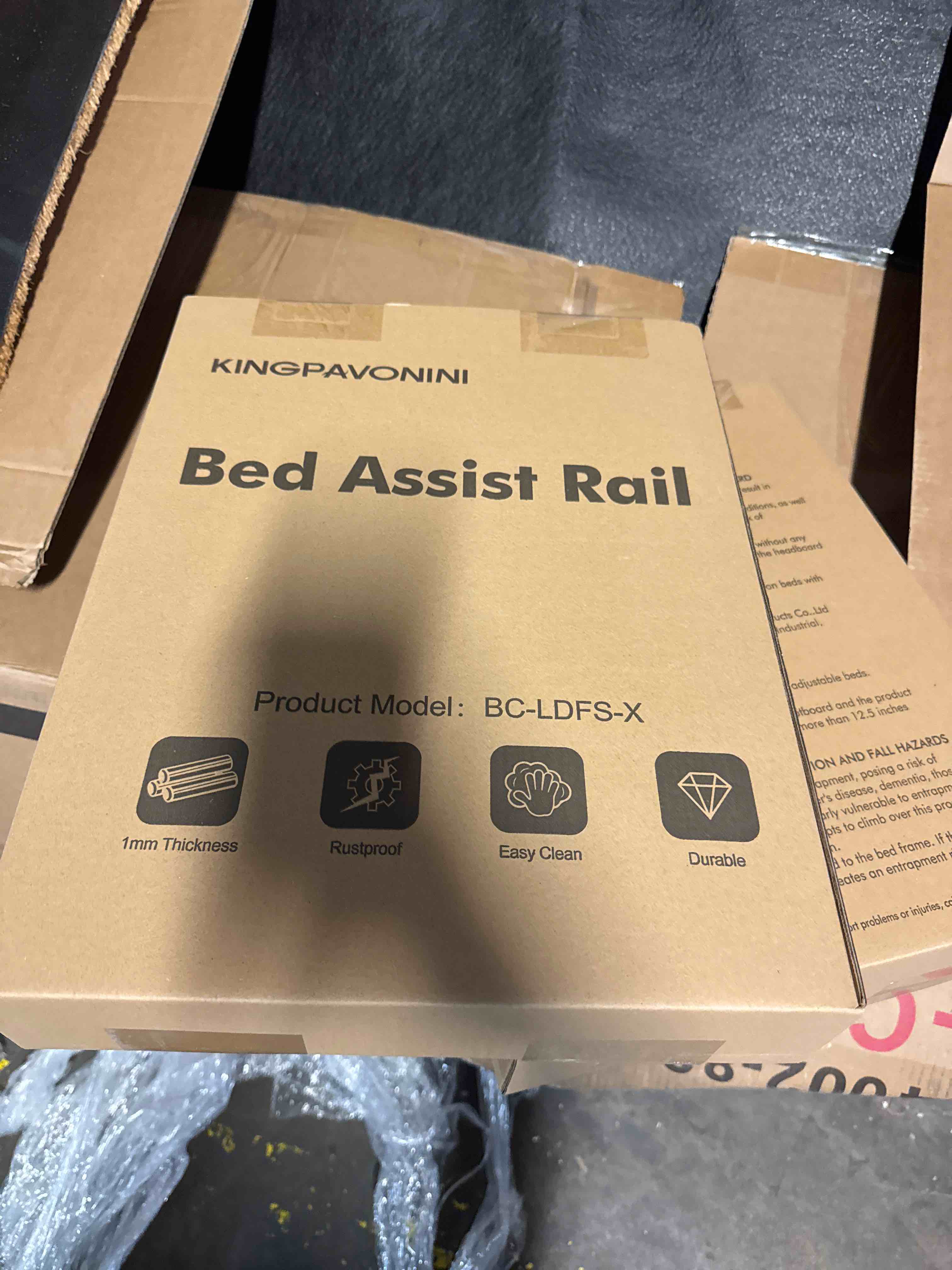 Condition photo showing New/Like New for bed rail with extendable handle 350 lbs capacity, model bs09 | astm-approved, adjustable bed rails for elderly adults safety, tool-free bed cane for seniors & post surgery, storage bag