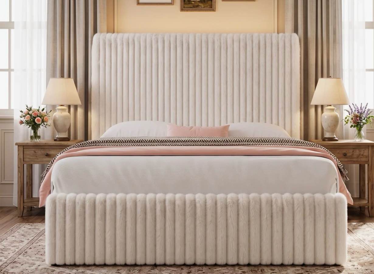 king size bed frame ( white) (see pics)(similar)