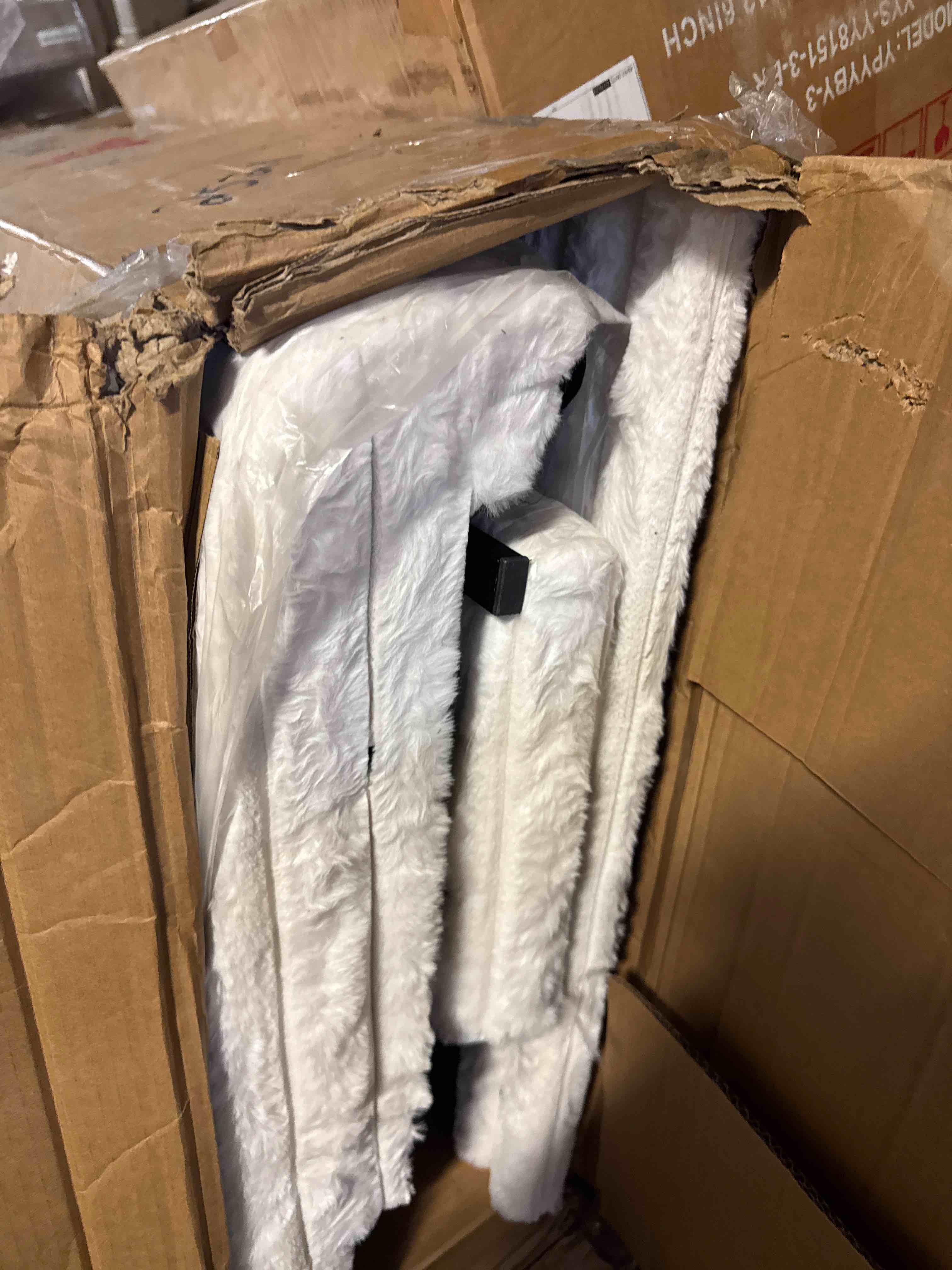 Condition photo showing As Is for king size bed frame ( white) (see pics)(similar)