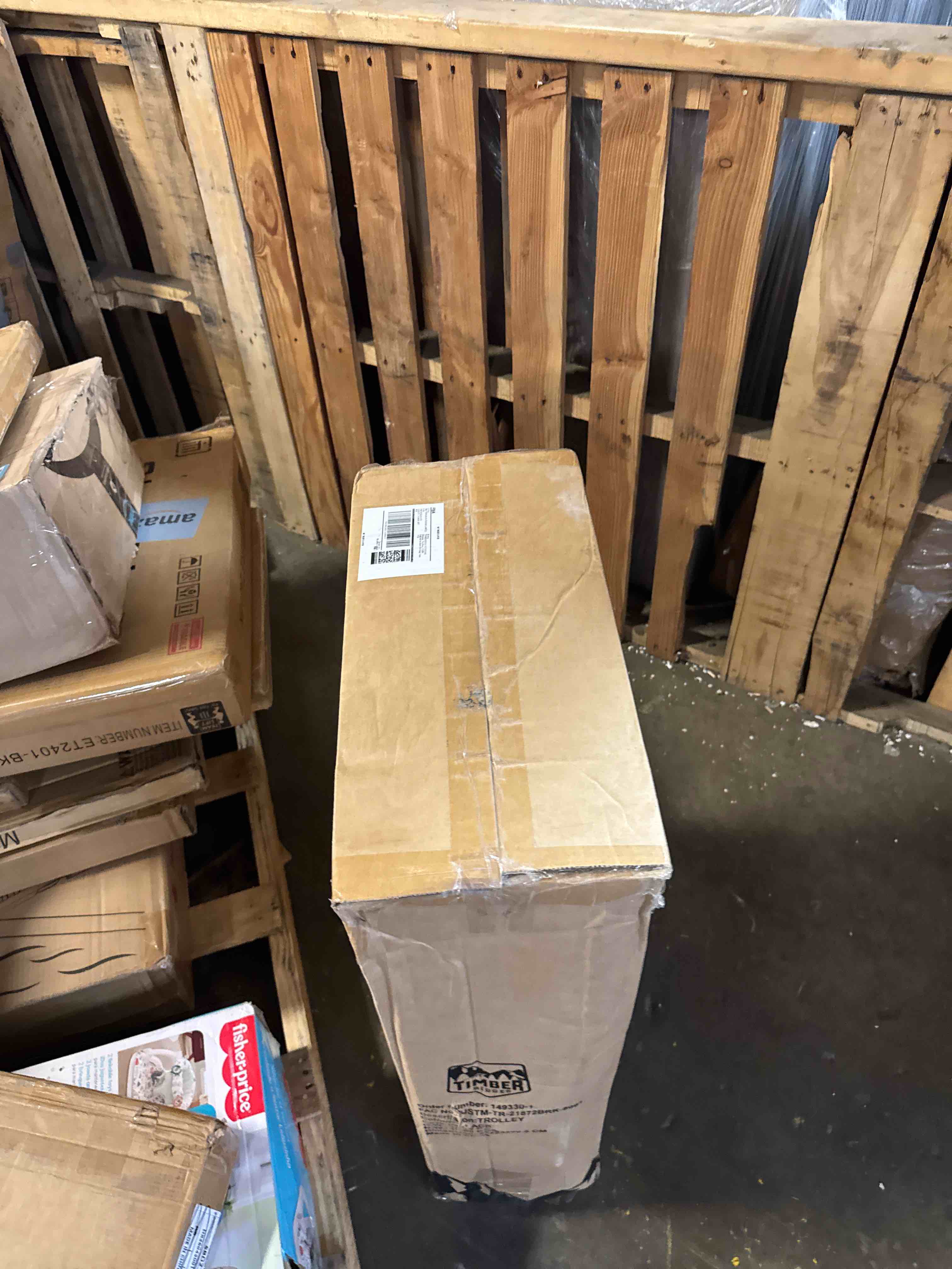 Condition photo showing New/Like New for timber ridge push & pull double decker wagon, 400l large capacity heavy duty & 450lb load, collapsible cart with all-terrain wheels & brakes, 54” extended foldable for sports, beach, camping, black