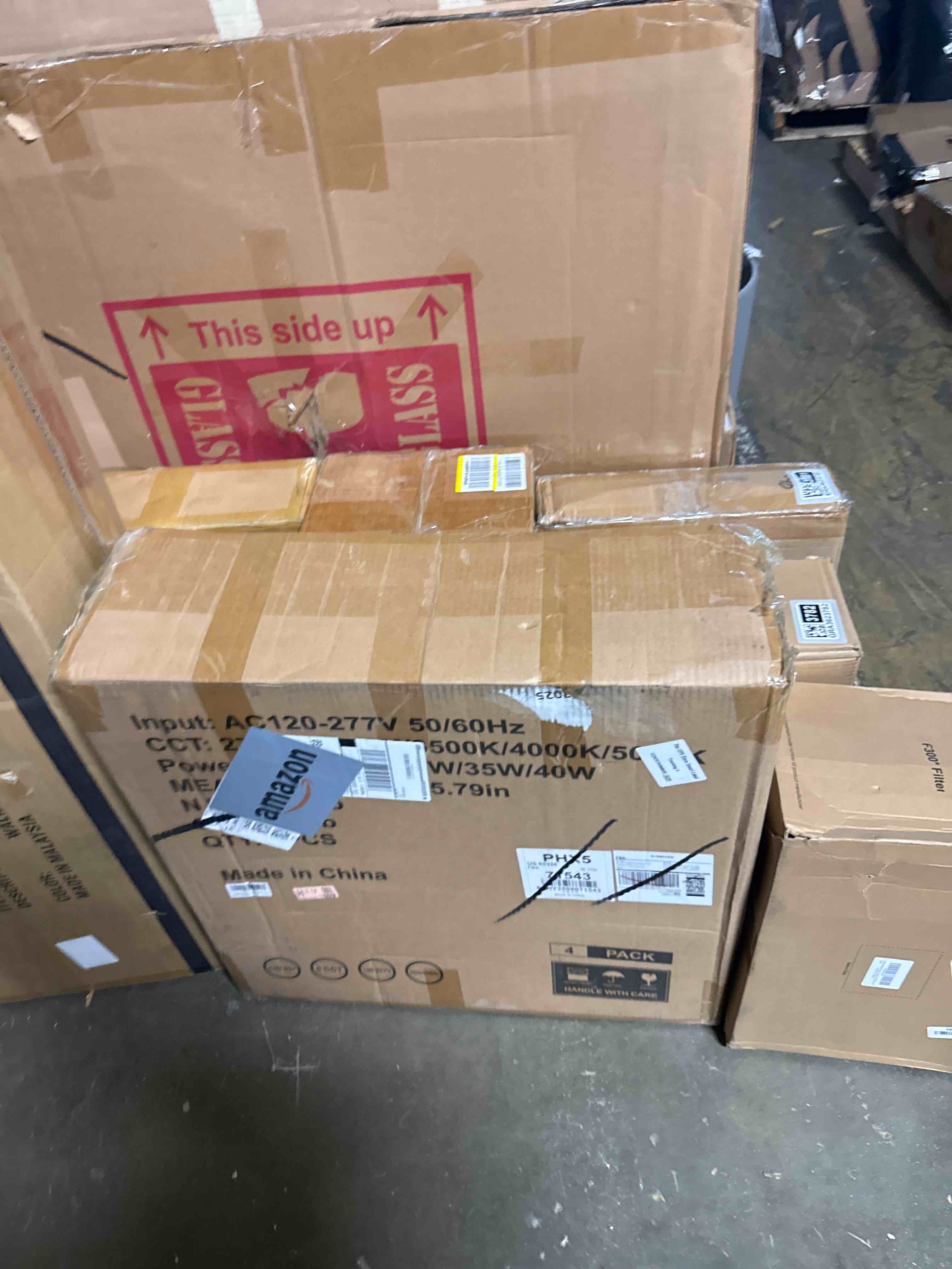 Condition photo showing Good Condition for 2x2 led light flat panel 4pack,40/35/30/25/20w,5 color temps 2.7k/3k/3.5k/4k/5k,dimmable (0-10v) recessed drop ceiling lights,5200 lm fixture flush mount ceiling for office kitchen garage etl-4pack 2x2ft 4pack