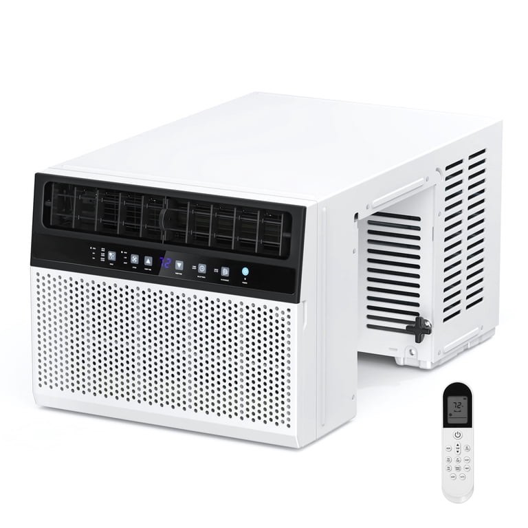 12000 btu u-shaped window air conditioner unit cools up to 550 sq.ft. with 6 modes 24h timerultra quiet window ac units with full window viewenergy savingeasy to installwhite