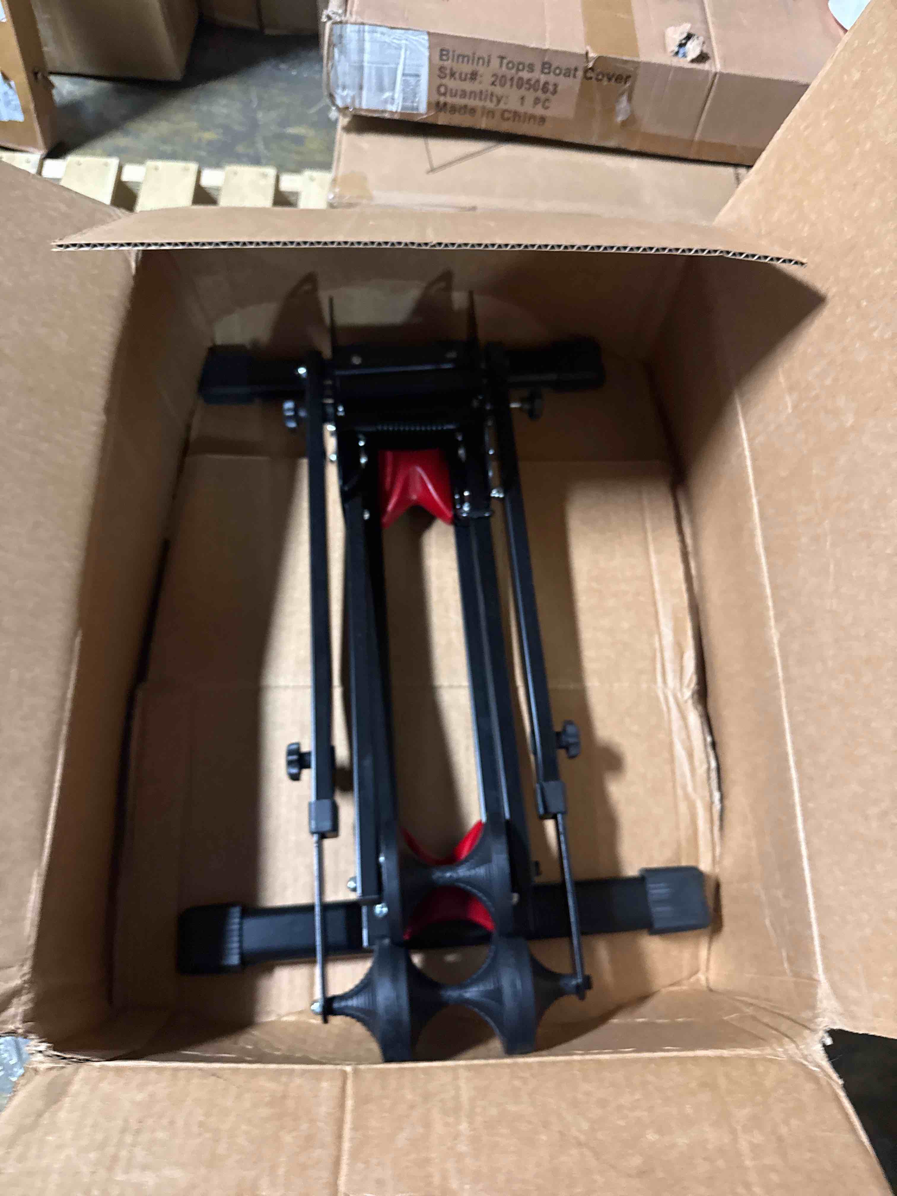 Condition photo showing New/Like New for vertical bike stand foldable heavy duty 30kg load 24-29 inch parking rack - space saving garage floor storage for road mountain bikes indoor outdoor use