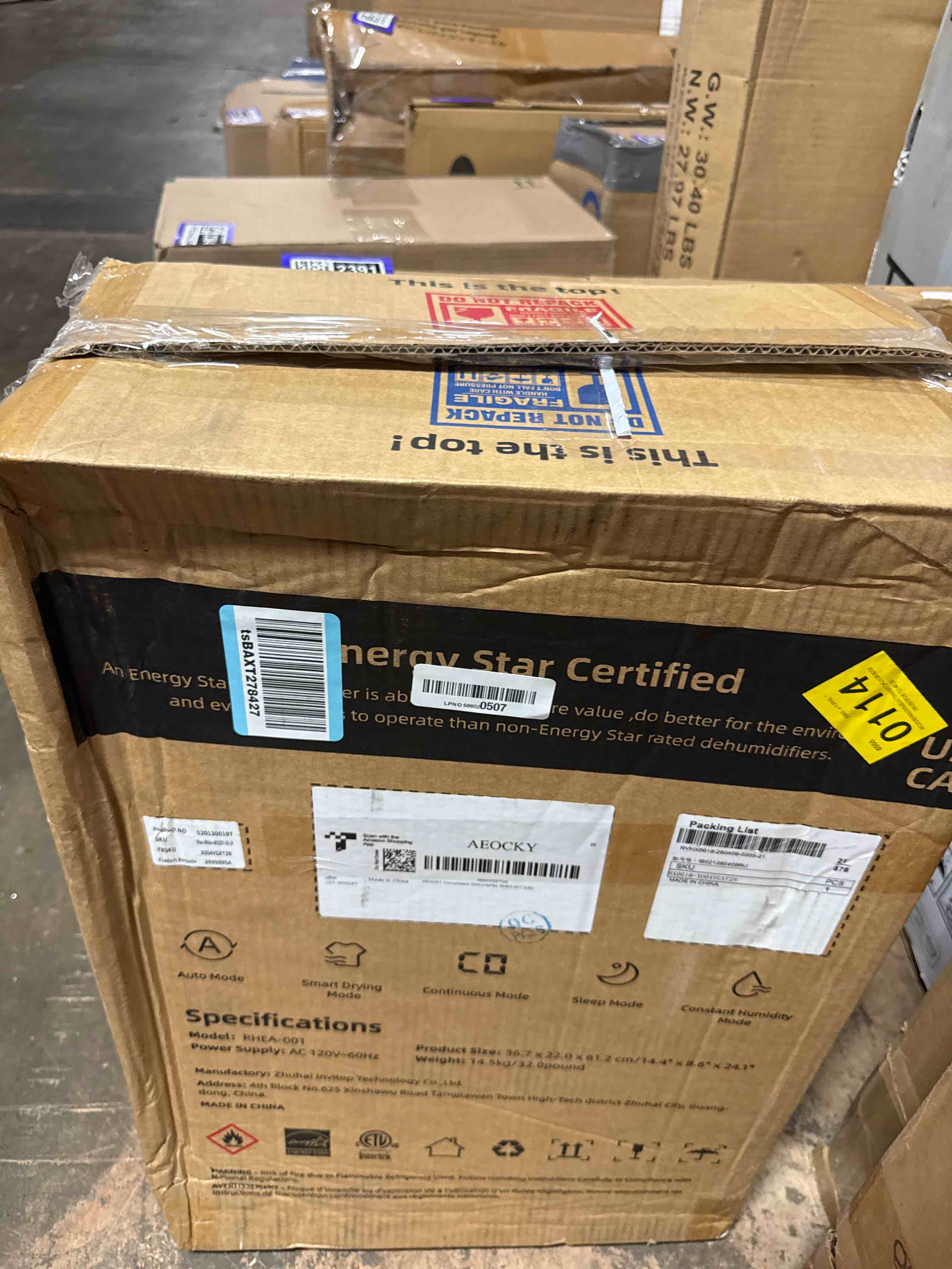 Condition photo showing Good Condition for 4500 sq.ft energy star most efficient 2025 dehumidifier max 80pint/d | dehumidifier with drain hose for basement, home, bedroom, bathroom, intelligent humidistat