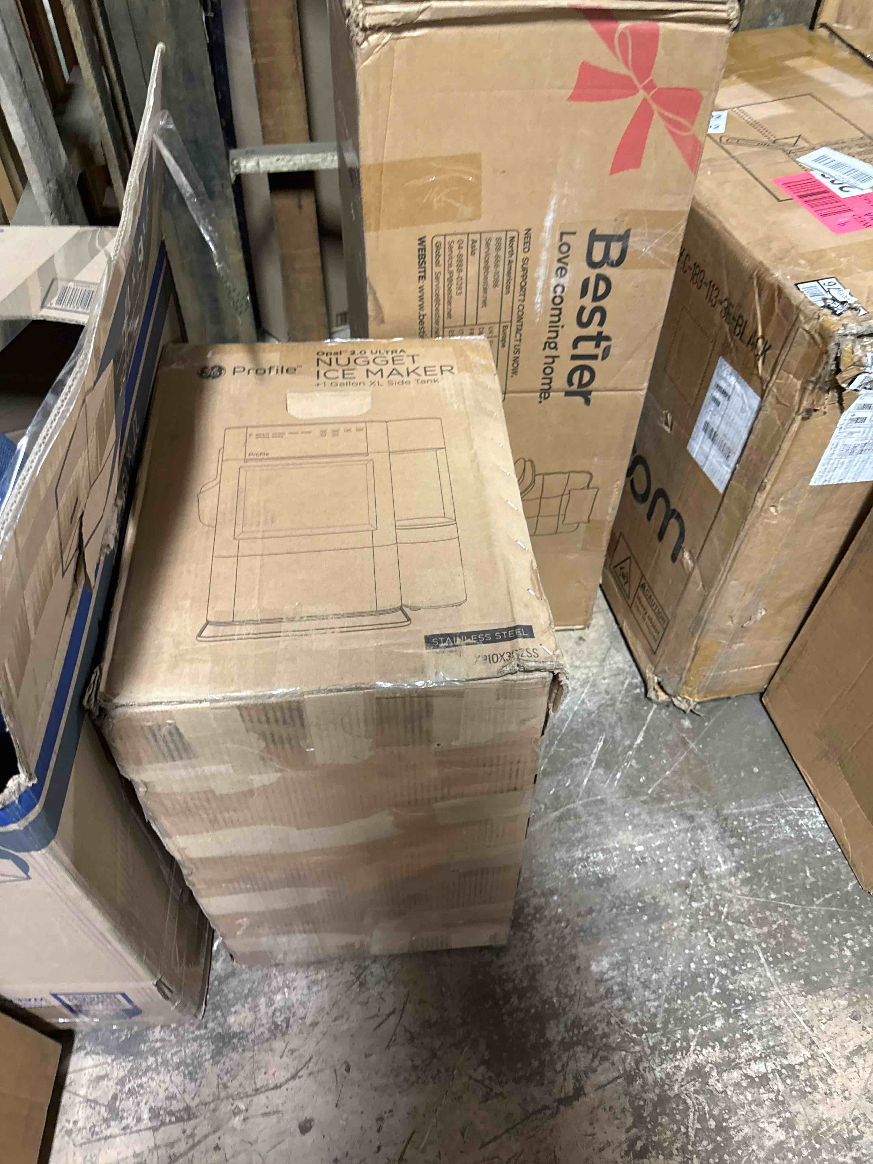 Condition photo showing Good Condition for ge profile opal 2.0 ultra nugget ice maker with .75 gallon side tank and scale inhibiting filter, scoop included, 38 lbs in 24 hours, pellet ice machine with wifi & smart connected, stainless steel (used)