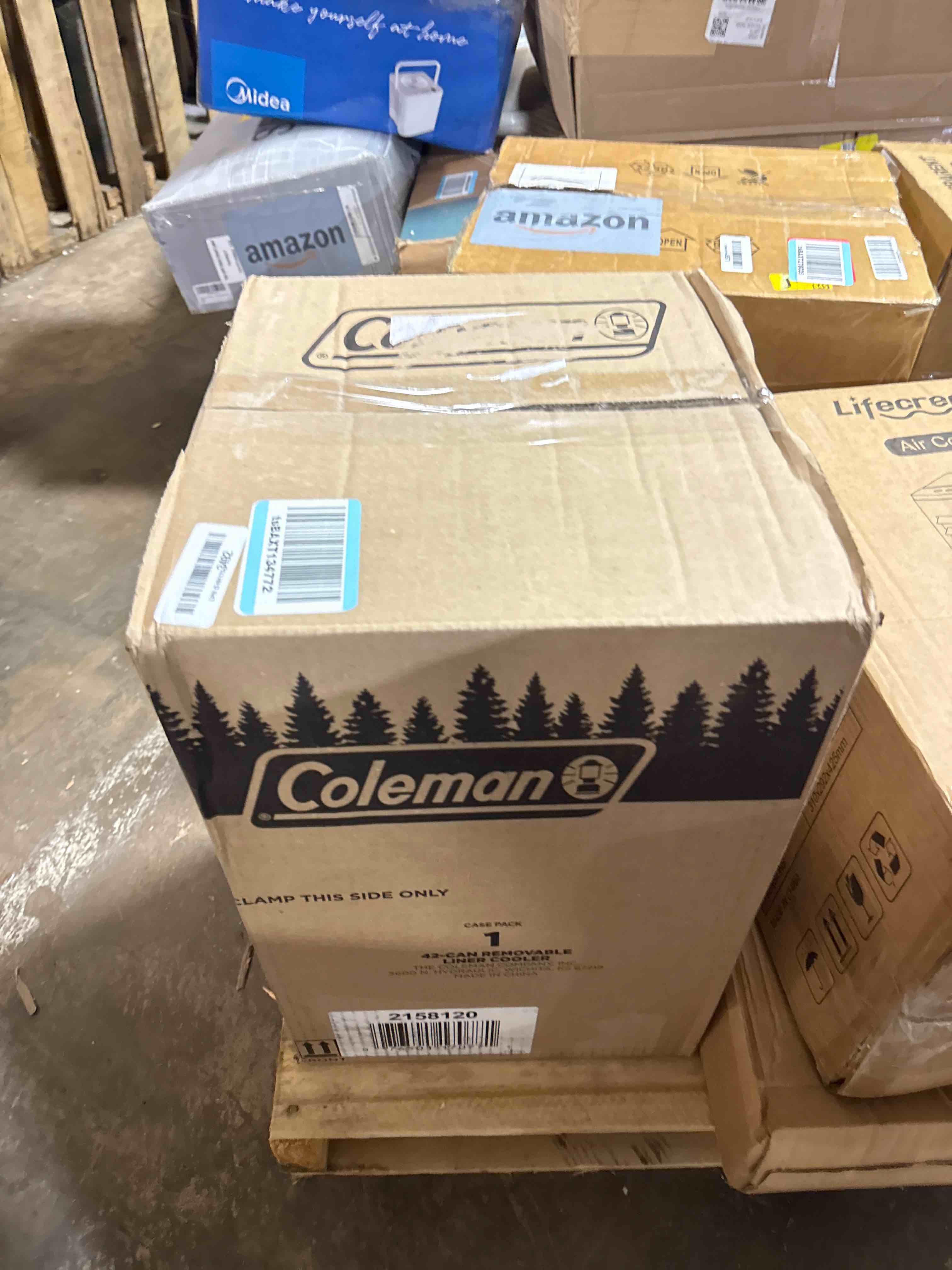 Condition photo showing New/Like New for coleman 42-can soft rolling cooler with wheels, leak-proof portable insulated chiller with 12+ hour ice retention, made with recycled materials