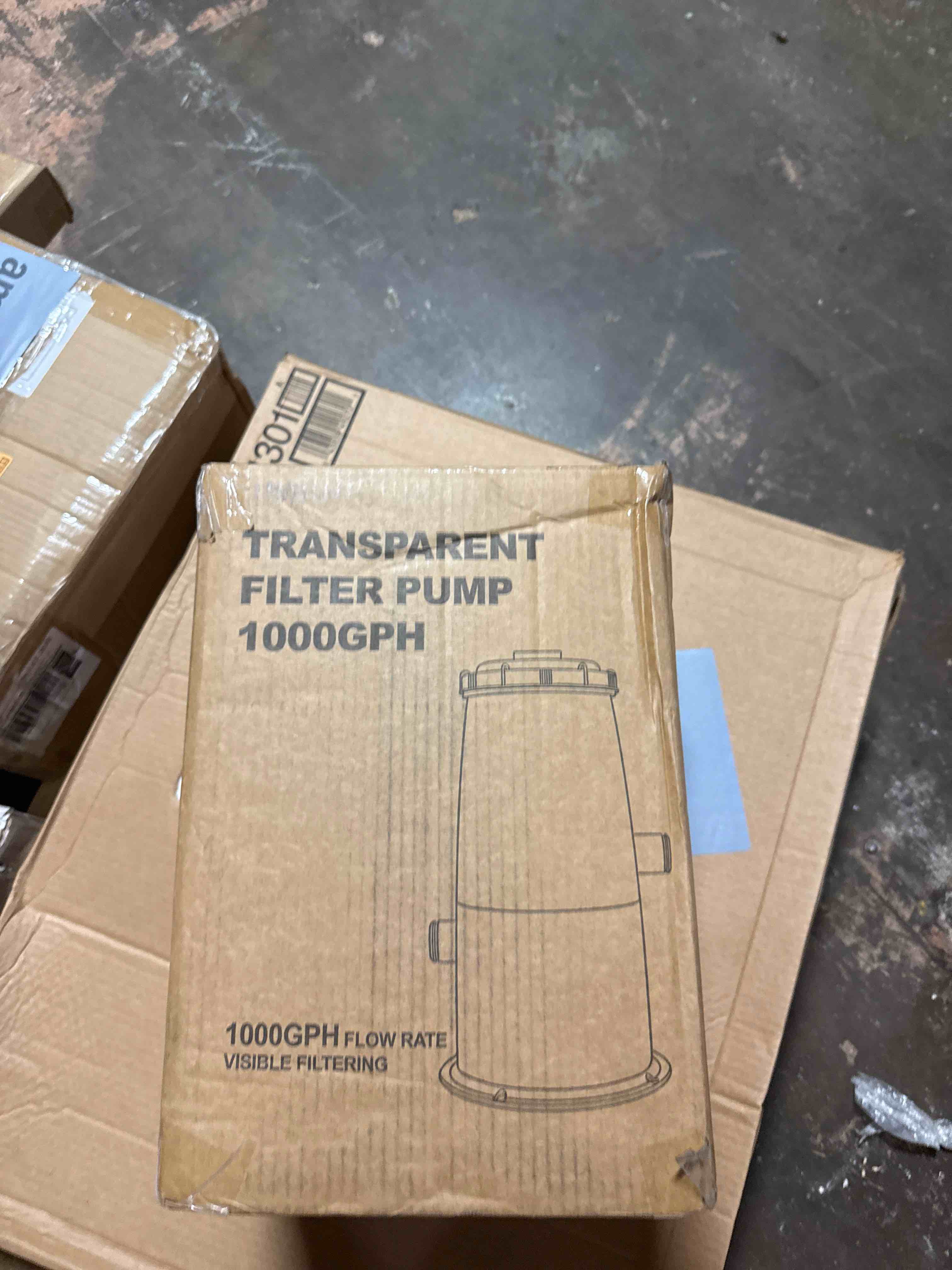 Condition photo showing New/Like New for kimfilter transparent 1000 gph above ground pool filter pump – easy cartridge status viewing | powerful pool cartridge filter pump system | enhanced circulation & filtration for clear water - sky blue