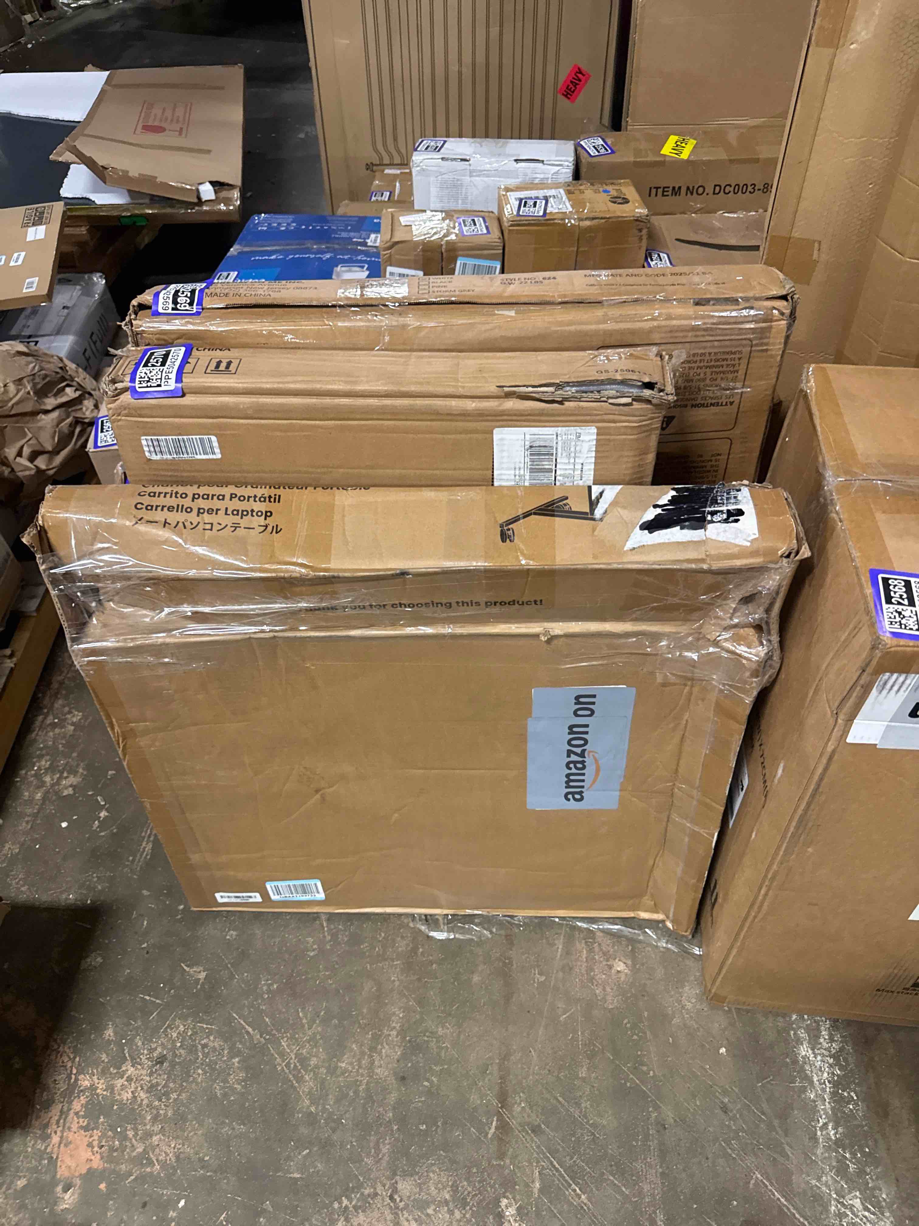Condition photo showing Good Condition for shw mobile height adjustable laptop rolling cart with height adjustment from 28" to 33", black black standard - 15'' x 25''