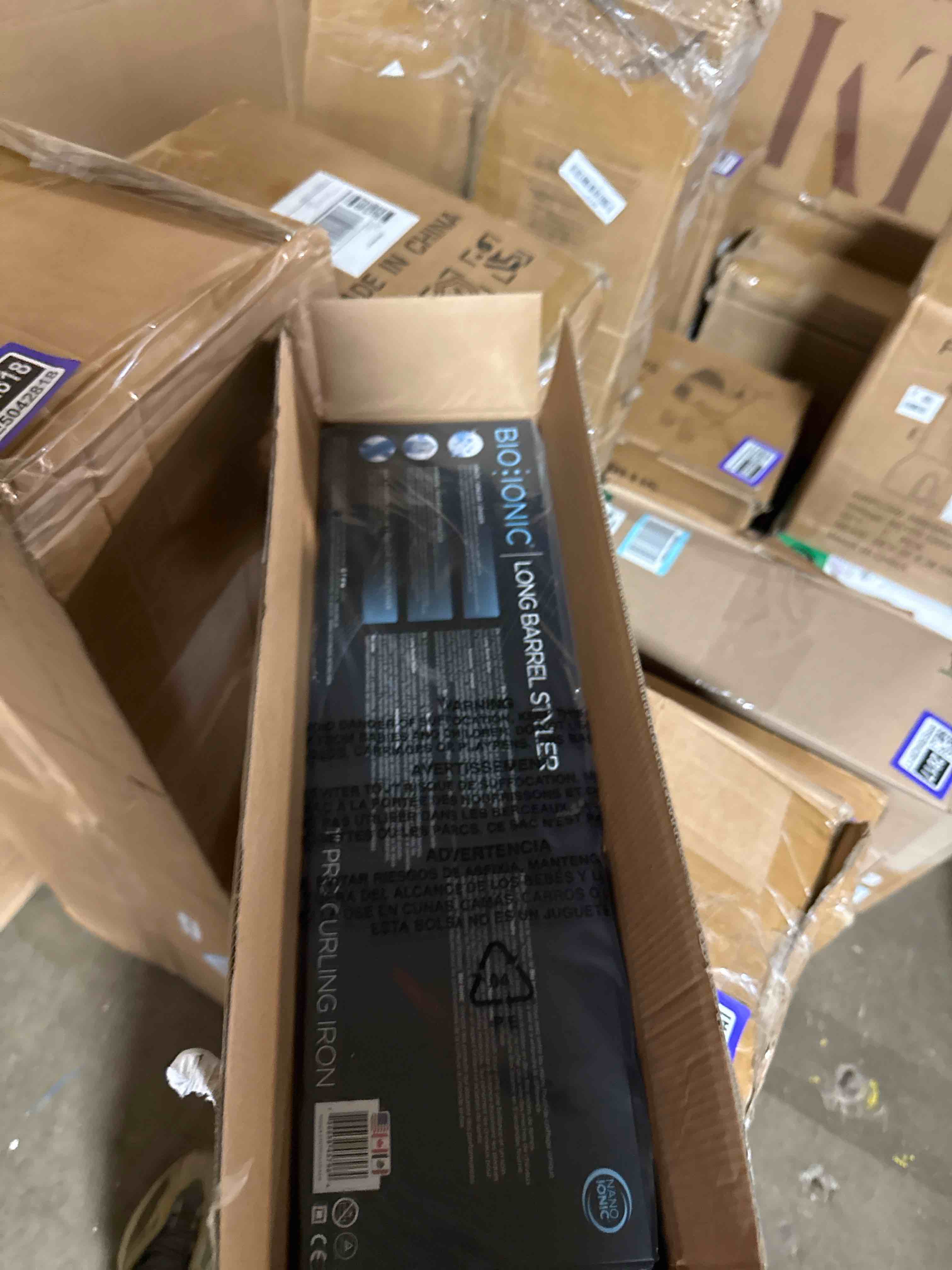 Condition photo showing New/Like New for bio ionic long barrel curling iron with moisture heat technology & nanoionic mx versatile curling wand - multiple barrel sizes for tight, classic, loose & soft curls